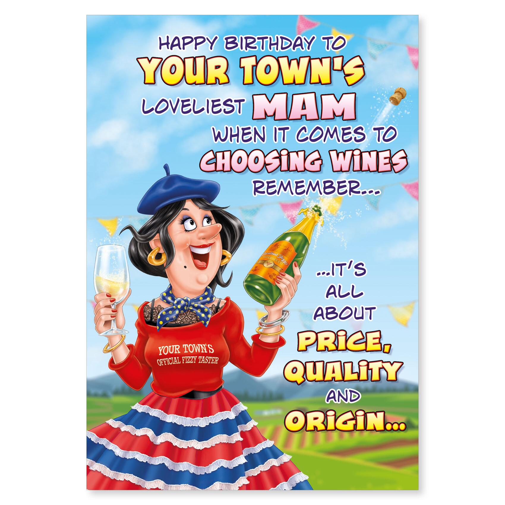 birthday > female birthday greeting card featuring humour illustration for a mam from the up your street range