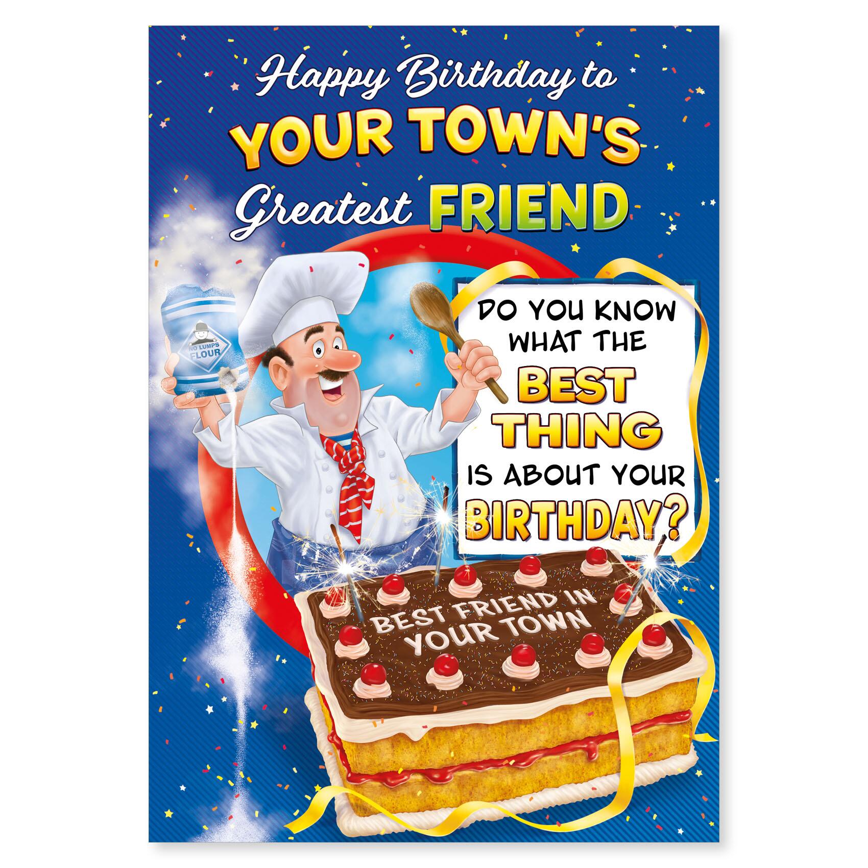 birthday > male birthday greeting card featuring humour illustration for a friend male from the up your street range