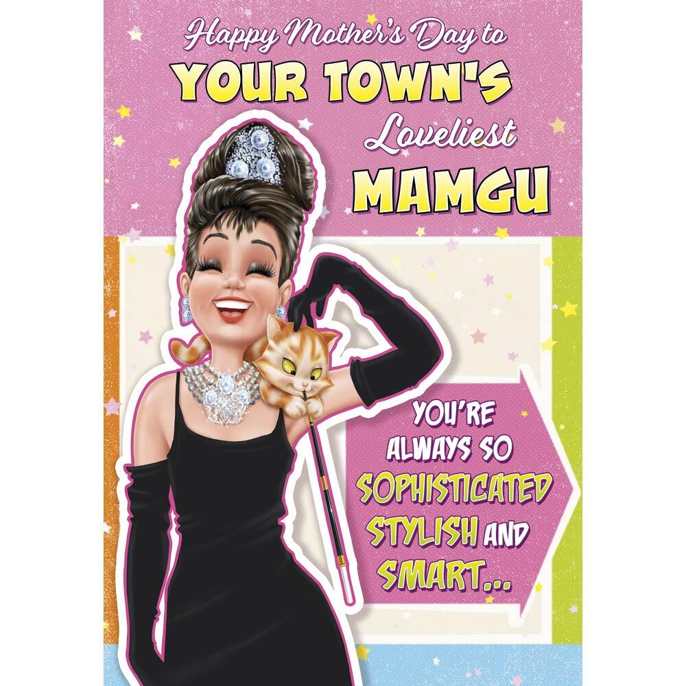 mother's day greeting card featuring humour illustration for a mamgu from the up your street range