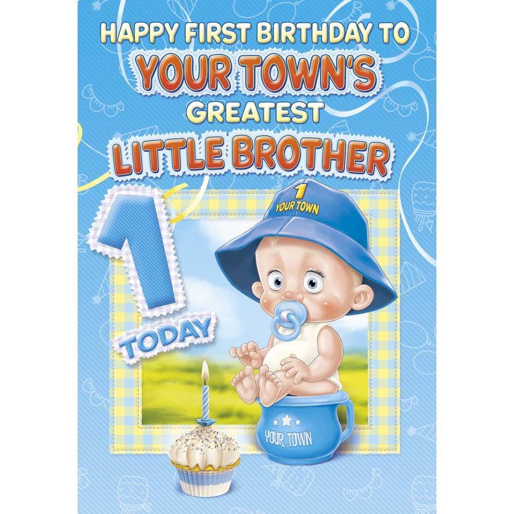 great age 1 card for a brother with a colourful great illustration
