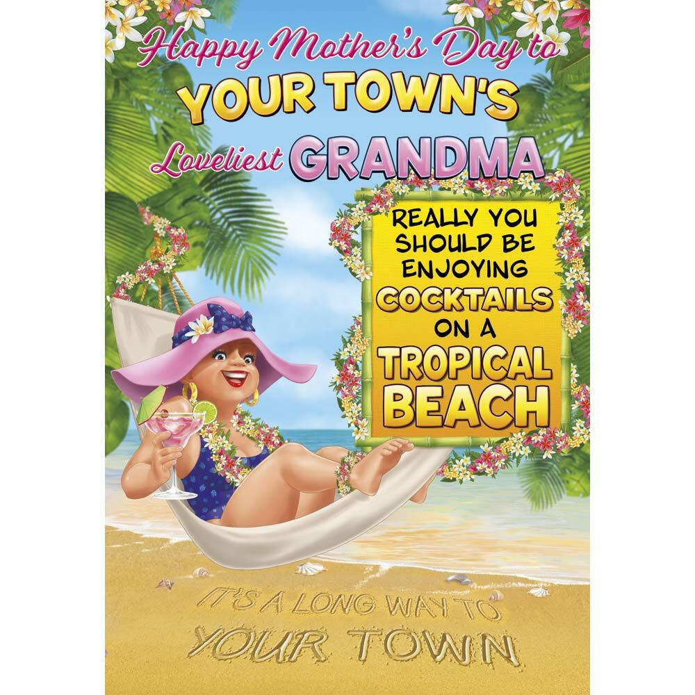 mother's day greeting card featuring humour illustration for a grandma from the up your street range