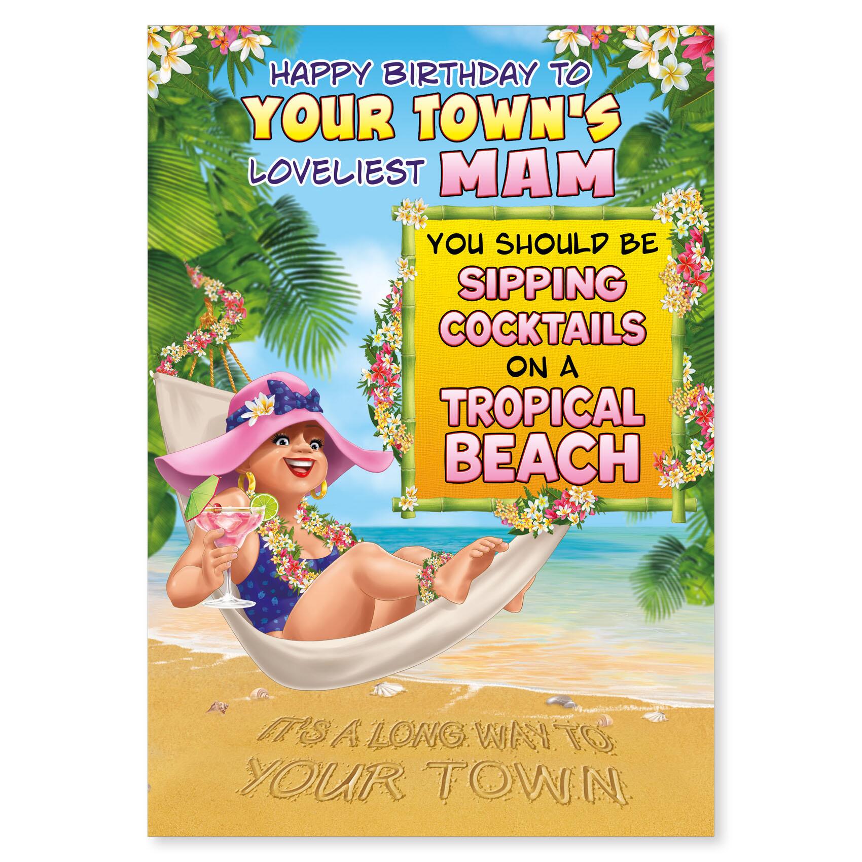 birthday > female birthday greeting card featuring humour illustration for a mam from the up your street range