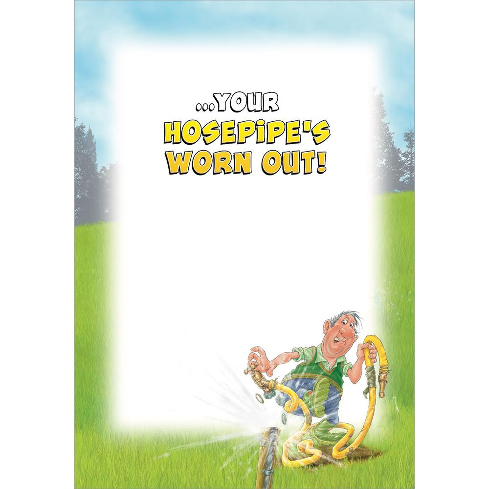 inside full colour cartoon illustration of age 60 card for a male
