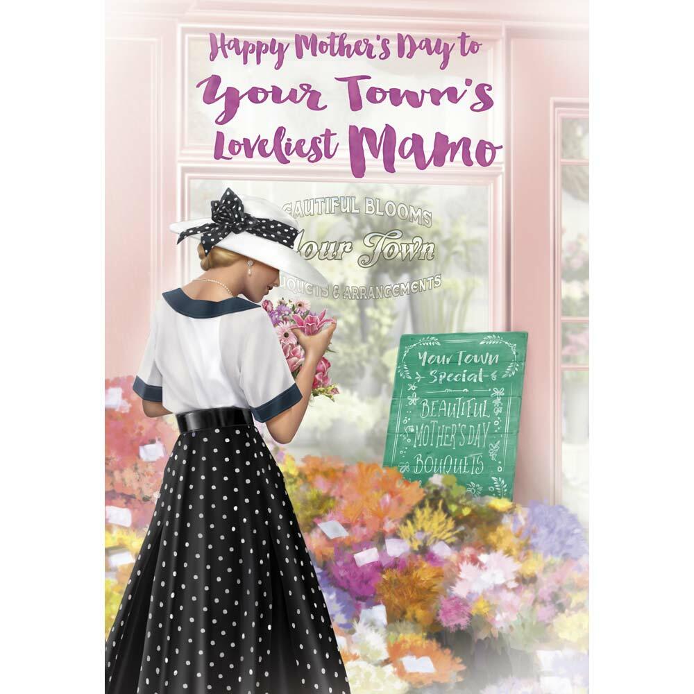 mother's day greeting card featuring classic illustration for a mamo from the up your street range