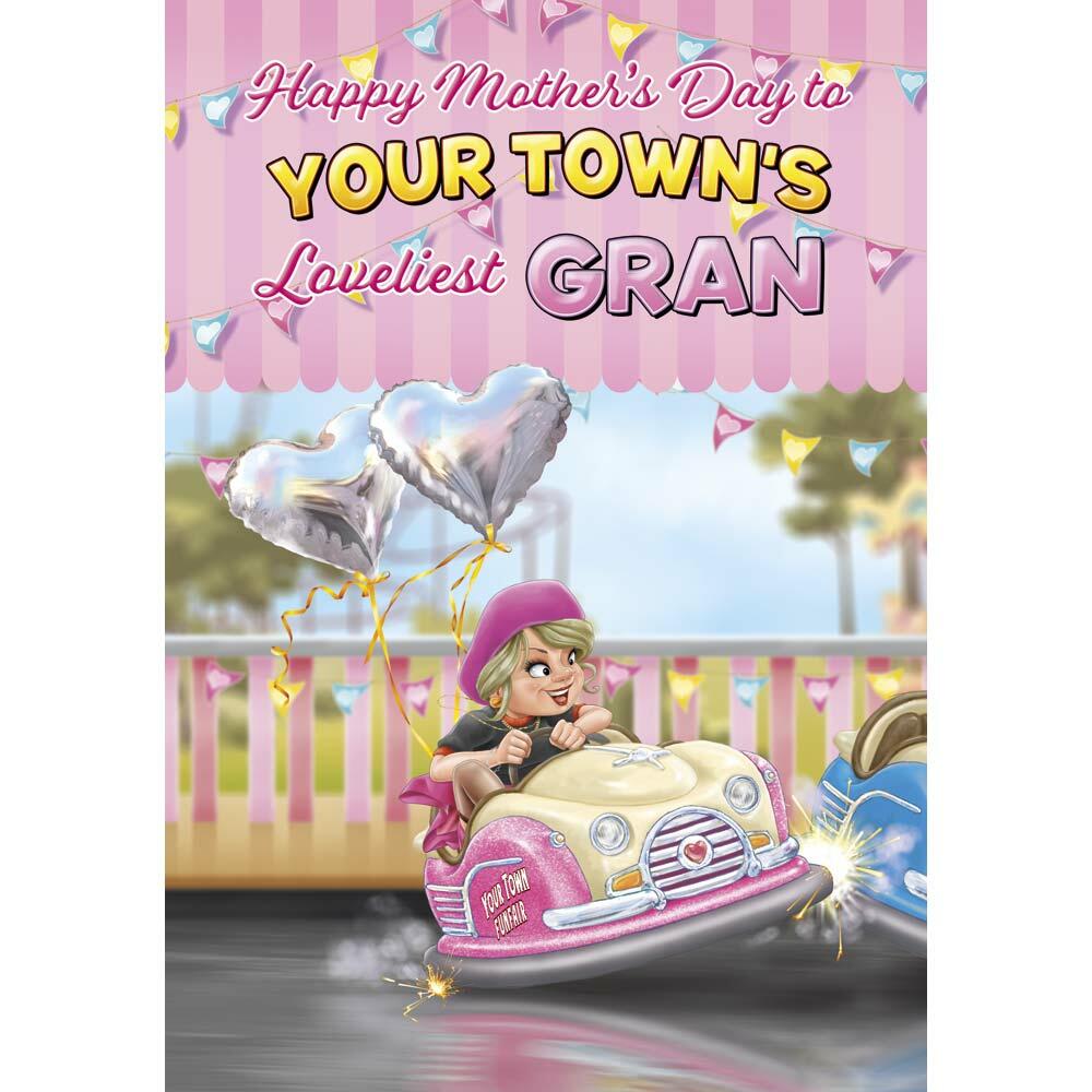 mother's day greeting card featuring humour illustration for a gran from the up your street range