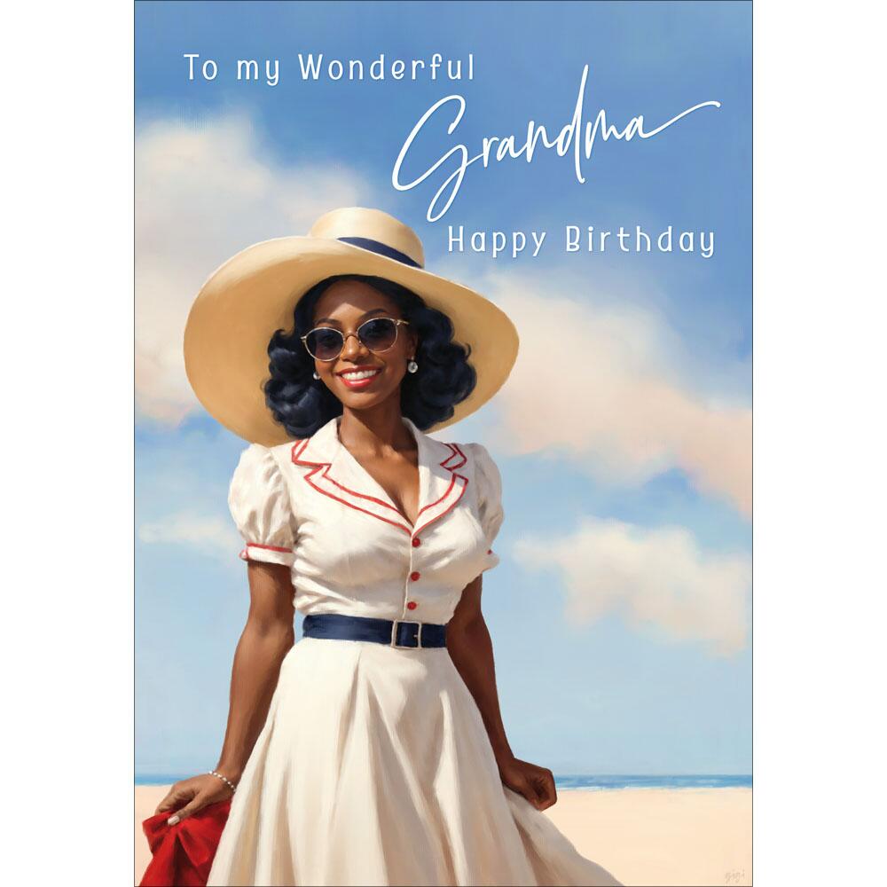 birthday greeting card featuring contemporary,francesca illustration for a grandma from the studio fun range