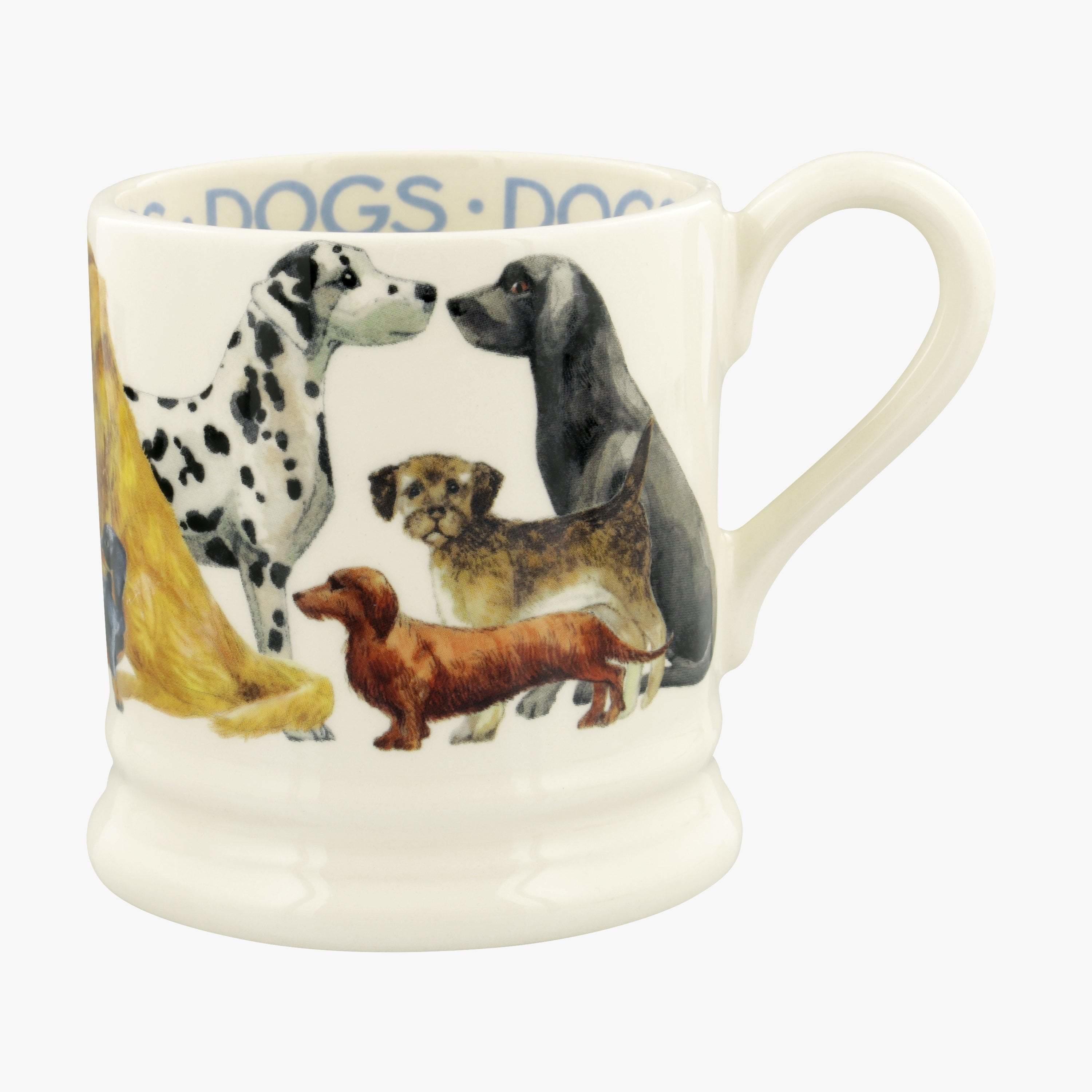 Emma Bridgewater  Dogs All Over 1/2 Pint Mug - Unique Handmade & Handpainted English Earthenware Tea/Coffee Mug