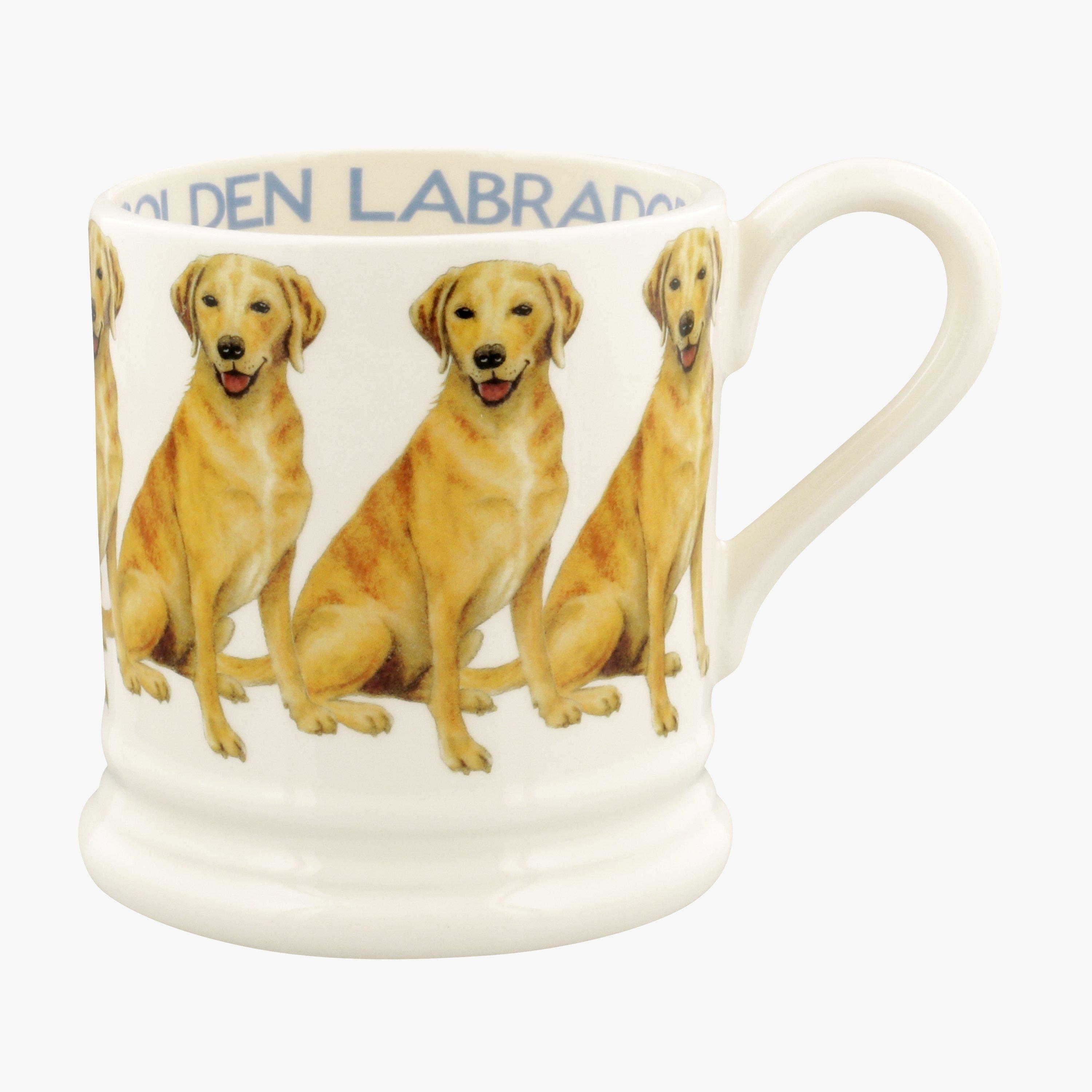 Emma Bridgewater  Golden Labrador 1/2 Pint Mug - Unique Handmade & Handpainted English Earthenware Tea/Coffee Mug
