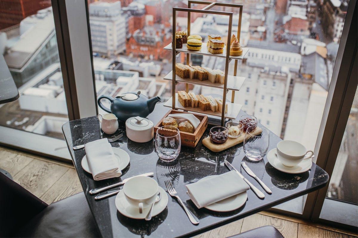 Get Ready To Indulge In Afternoon Tea Gift Voucher For Two At 20 Stories Rooftop Restaurant, Manchester