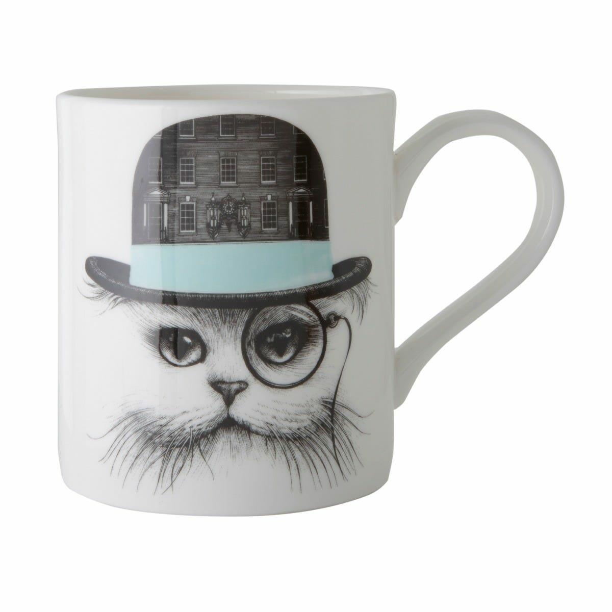 Fortnum & Mason Rory Dobner Eau De Nil Cat Hat Mug