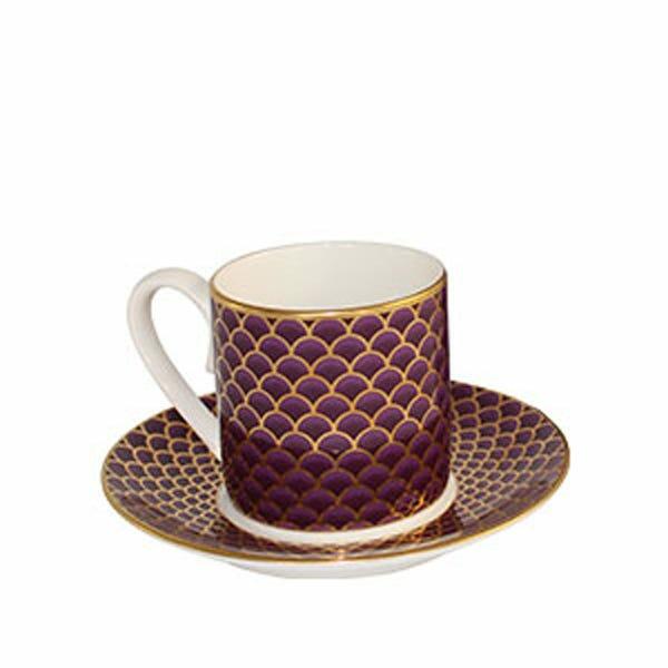 Fortnum & Mason Coffee Cup & Saucer, Purple
