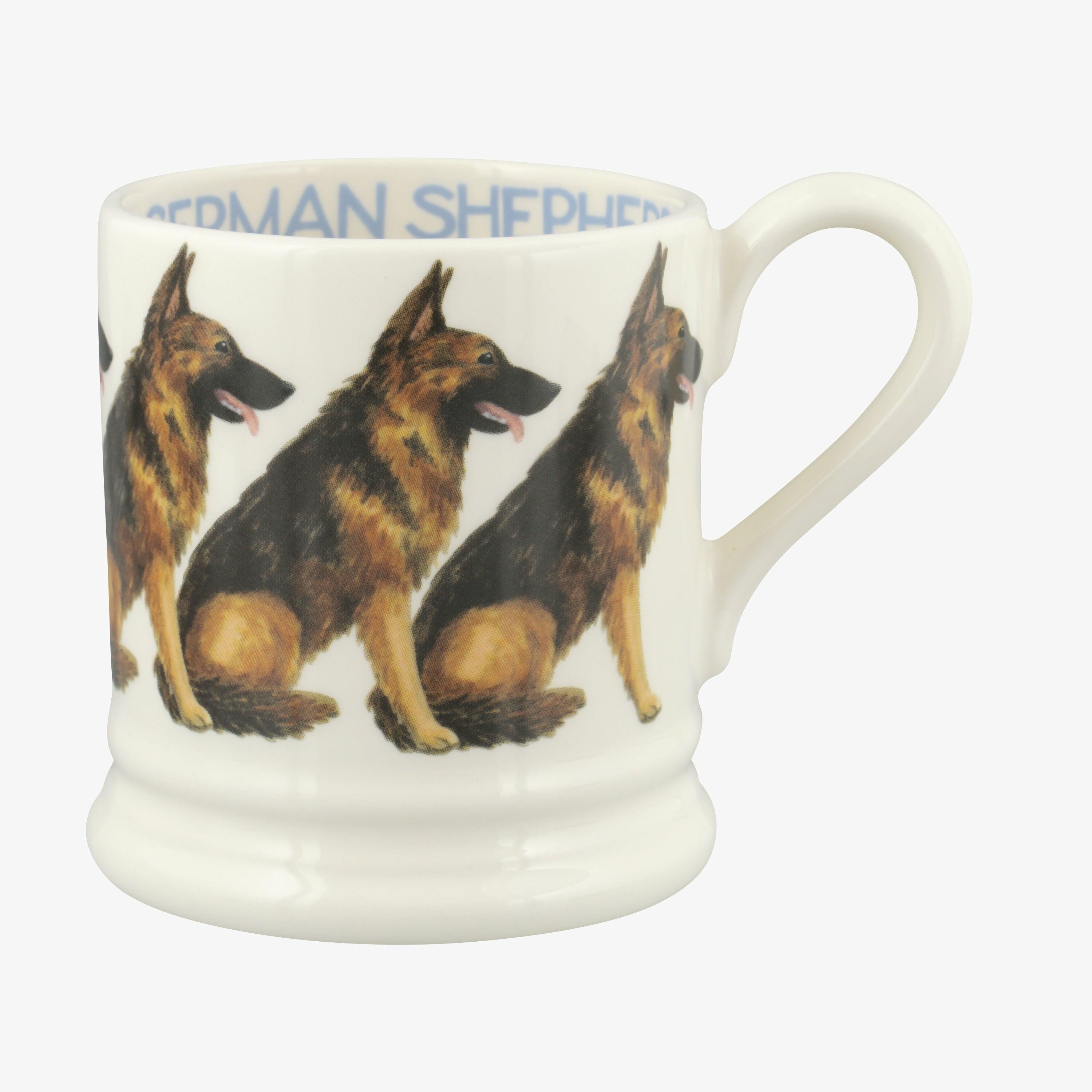 German Shepherd 1/2 Pint Mug - Unique Handmade & Handpainted English Earthenware Tea/Coffee Mug  | Emma Bridgewater