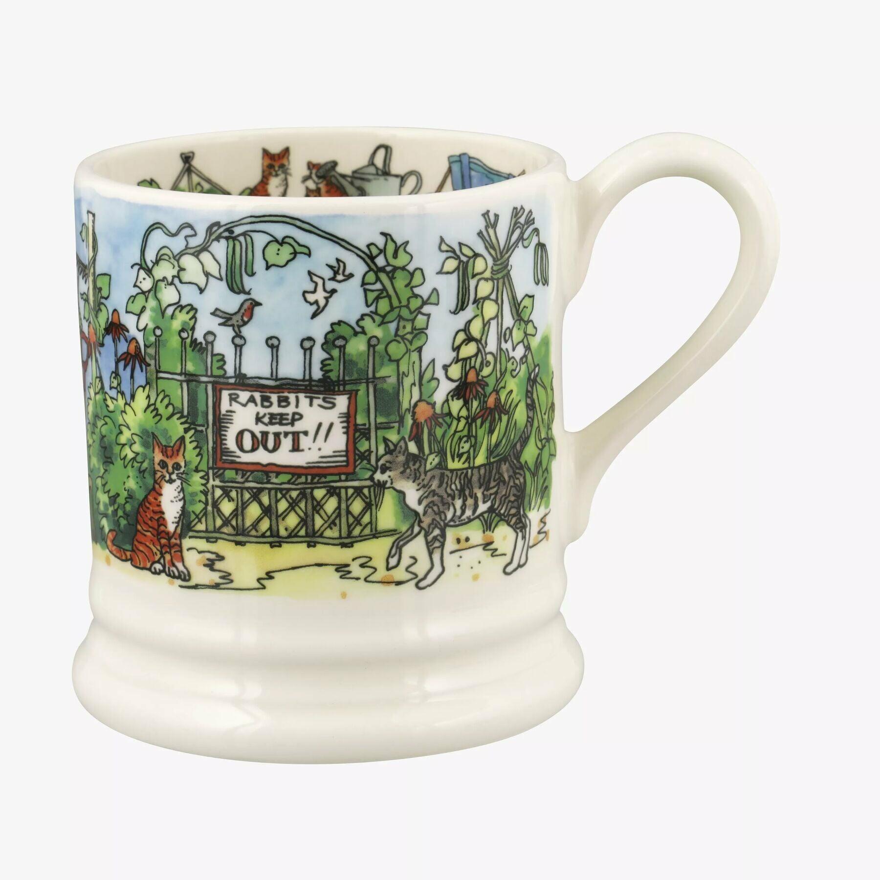 In The Garden 1/2 Pint Mug - Unique Handmade & Handpainted English Earthenware Tea/Coffee Mug  | Emma Bridgewater