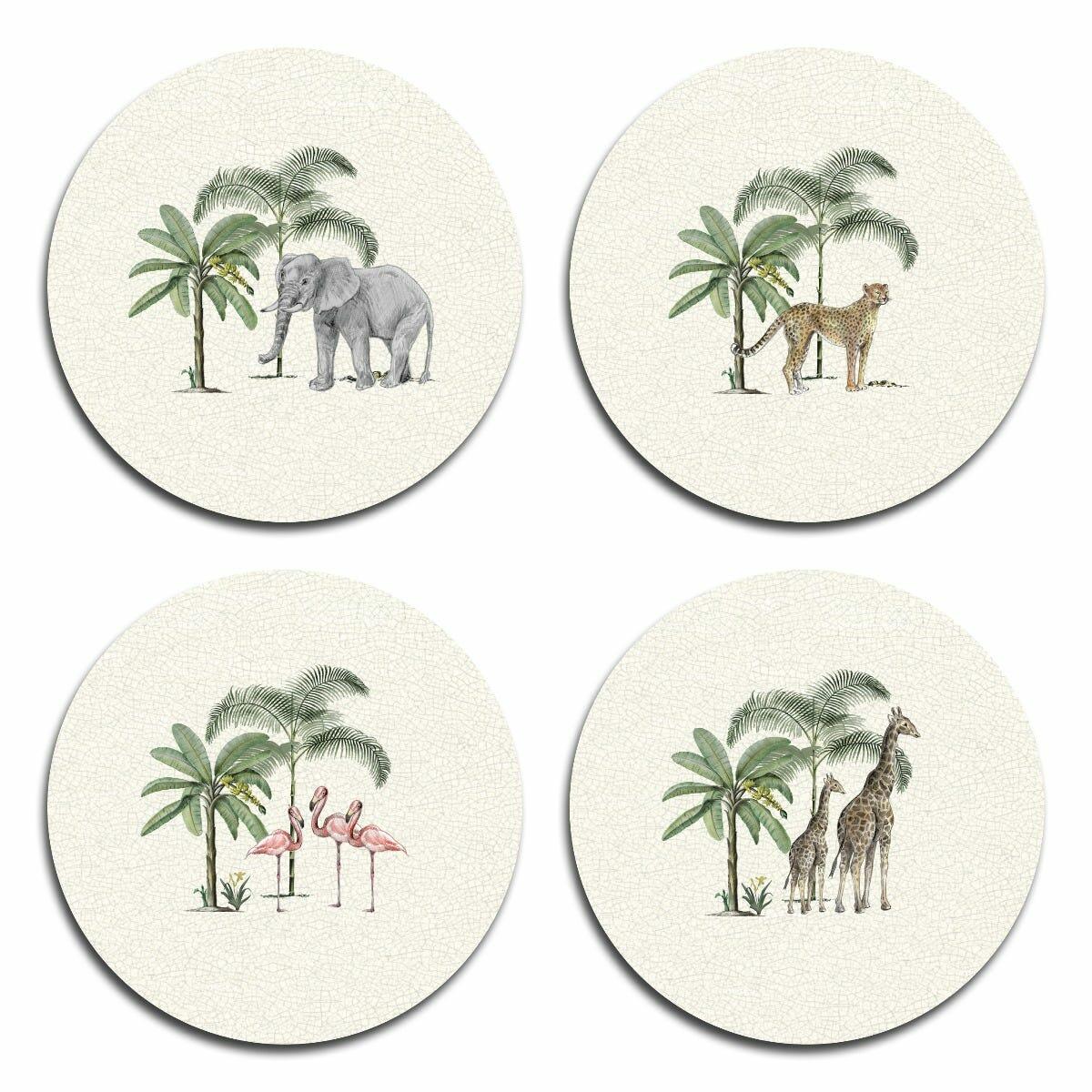 Club Matters Out of Africa Coasters, Set of 4, Fortnum & Mason