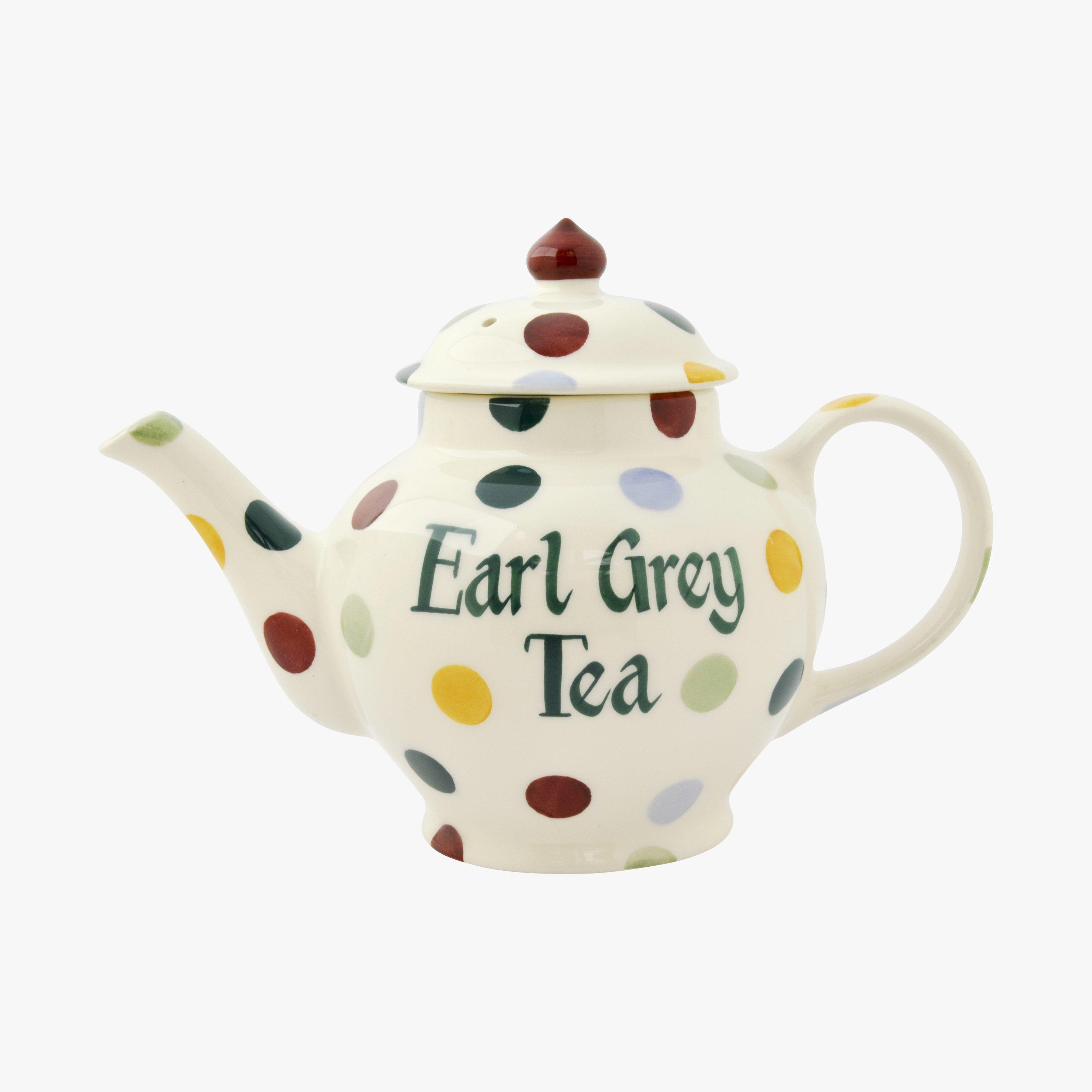 Emma Bridgewater  Personalised Polka Dot 2 Mug Teapot  - Customise Your Own Pottery Earthenware
