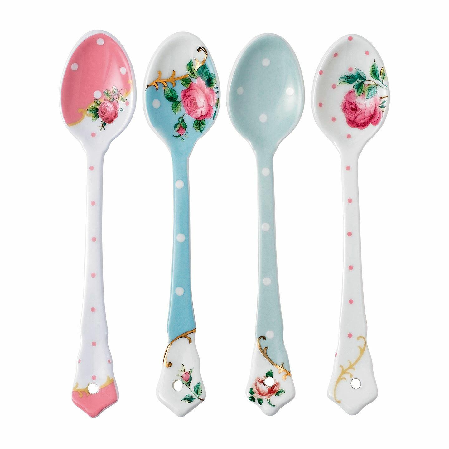 Royal Albert Ceramic Spoon, Set of 4