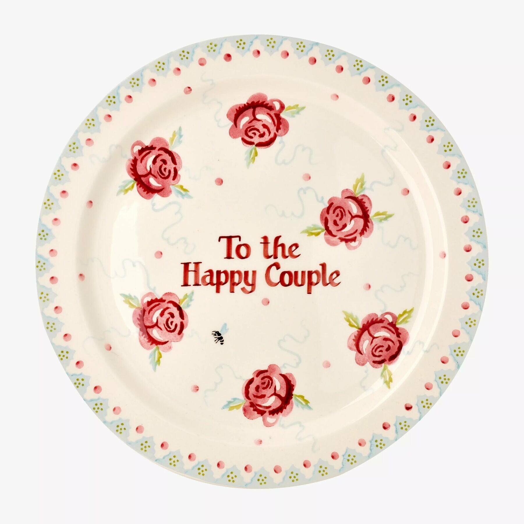 Personalised Rose & Bee Serving Plate  - Customise Your Own Pottery Earthenware  | Emma Bridgewater