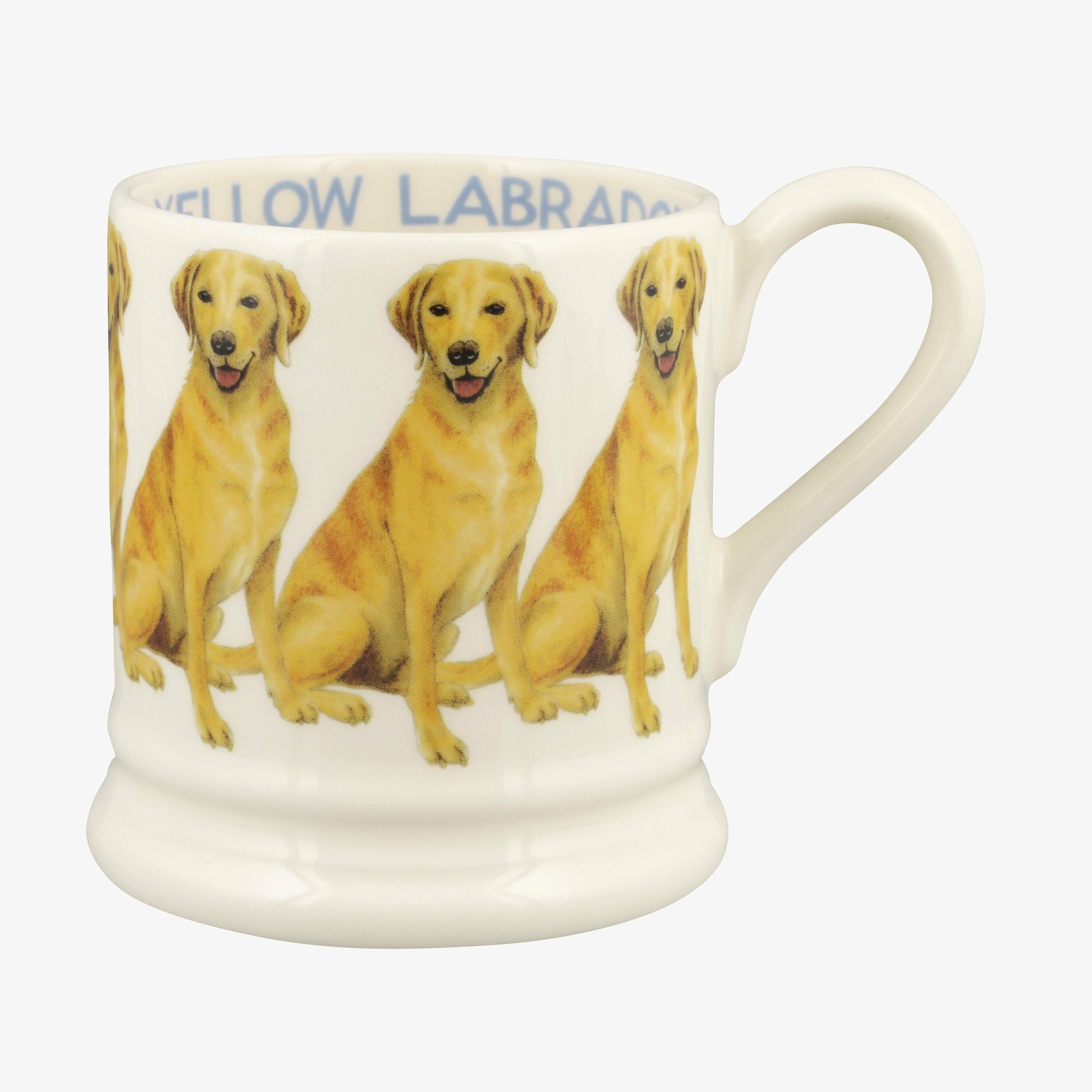 Emma Bridgewater  Yellow Labrador 1/2 Pint Mug - Unique Handmade & Handpainted English Earthenware Tea/Coffee Mug
