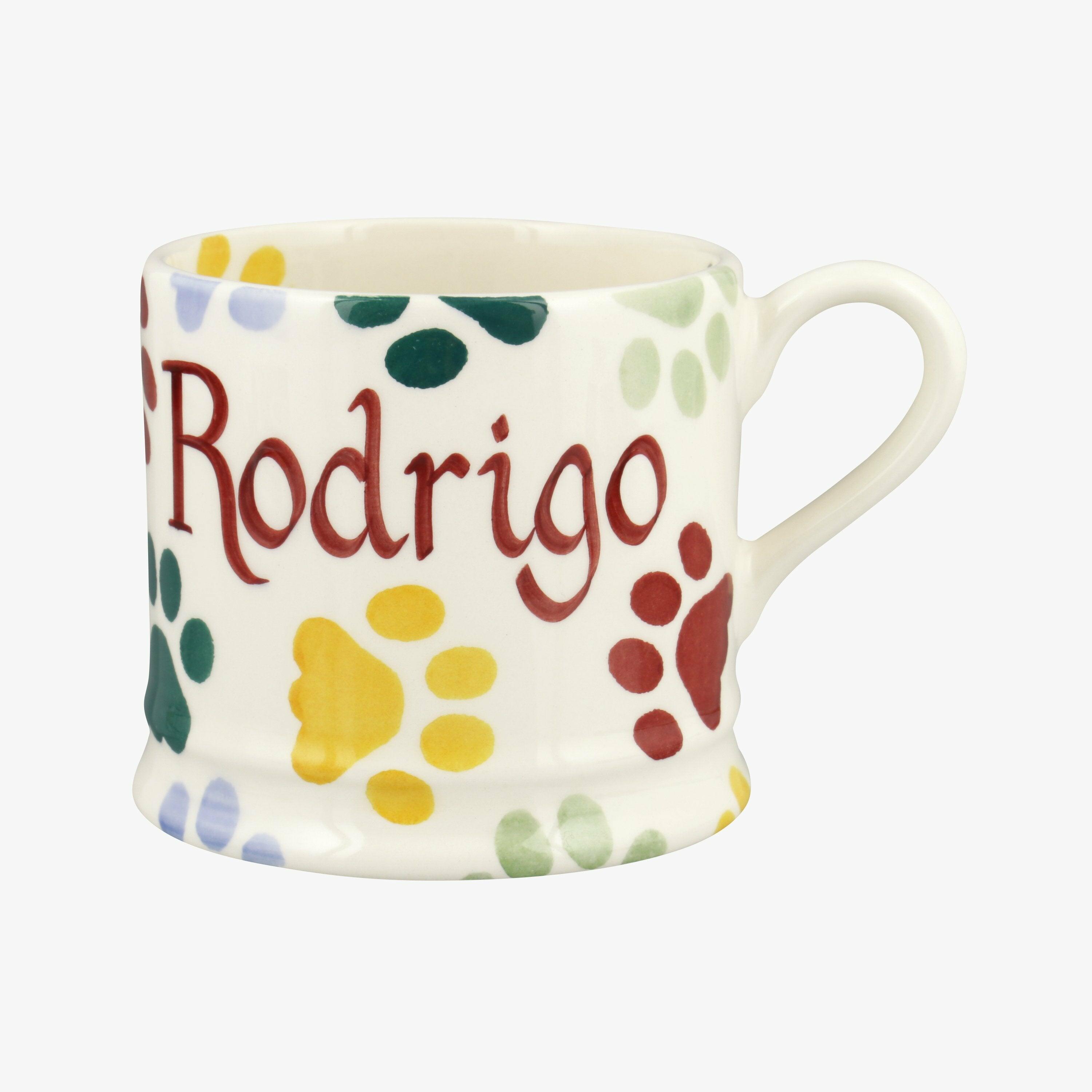 Personalised Polka Paws Small Mug  - Customise Your Own Pottery Earthenware  | Emma Bridgewater