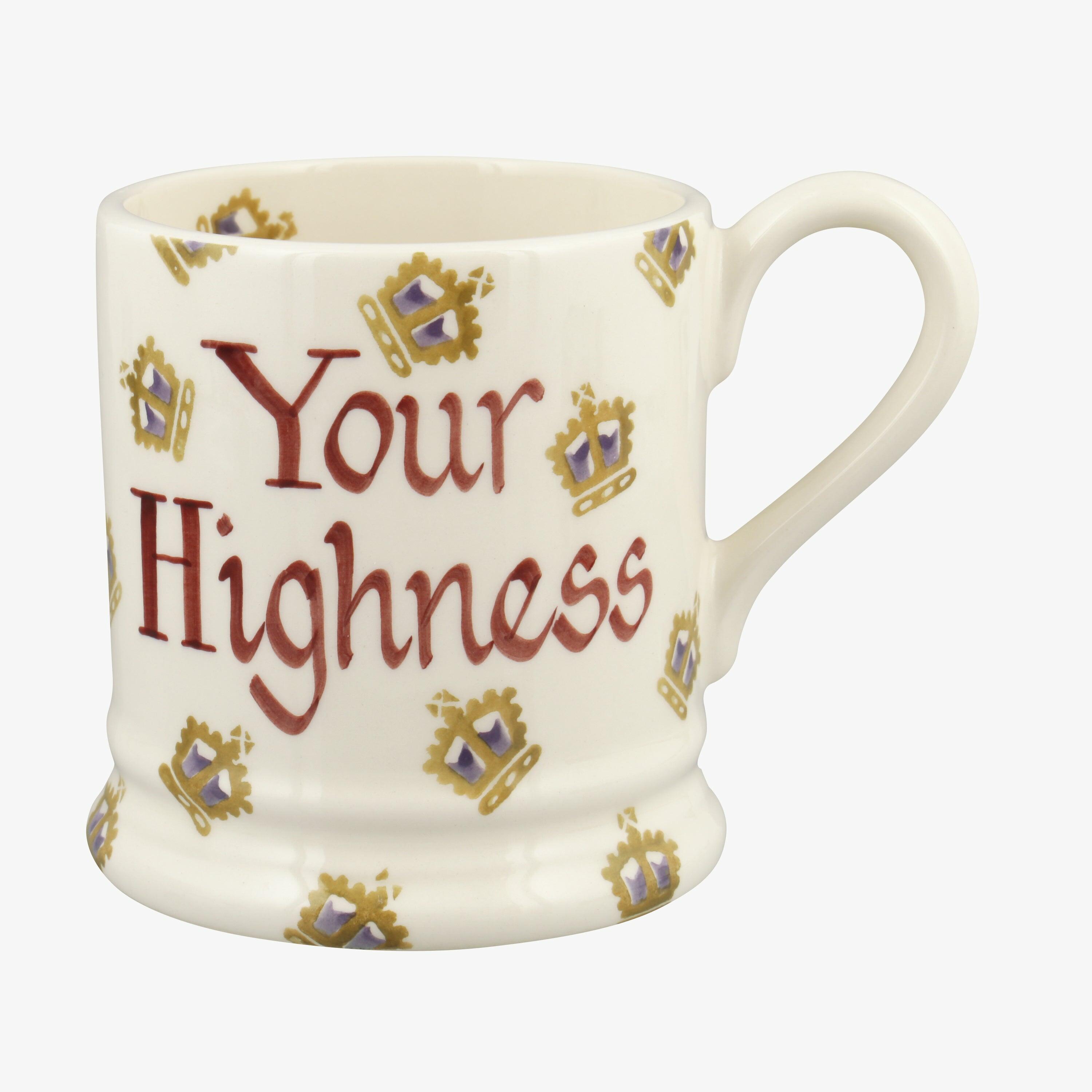 Personalised Crowns 1/2 Pint Mug  - Customise Your Own Pottery Earthenware  | Emma Bridgewater
