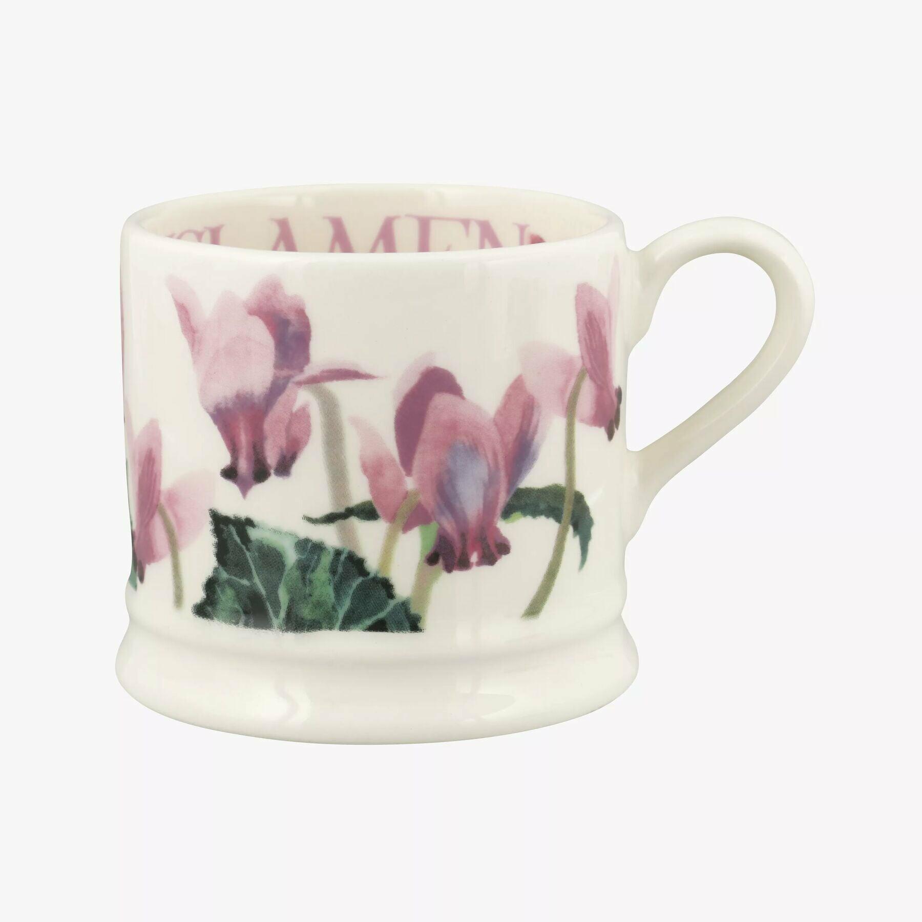 Autumn Cyclamen Small Mug - Unique Handmade & Handpainted English Earthenware Tea/Coffee Mug  | Emma Bridgewater