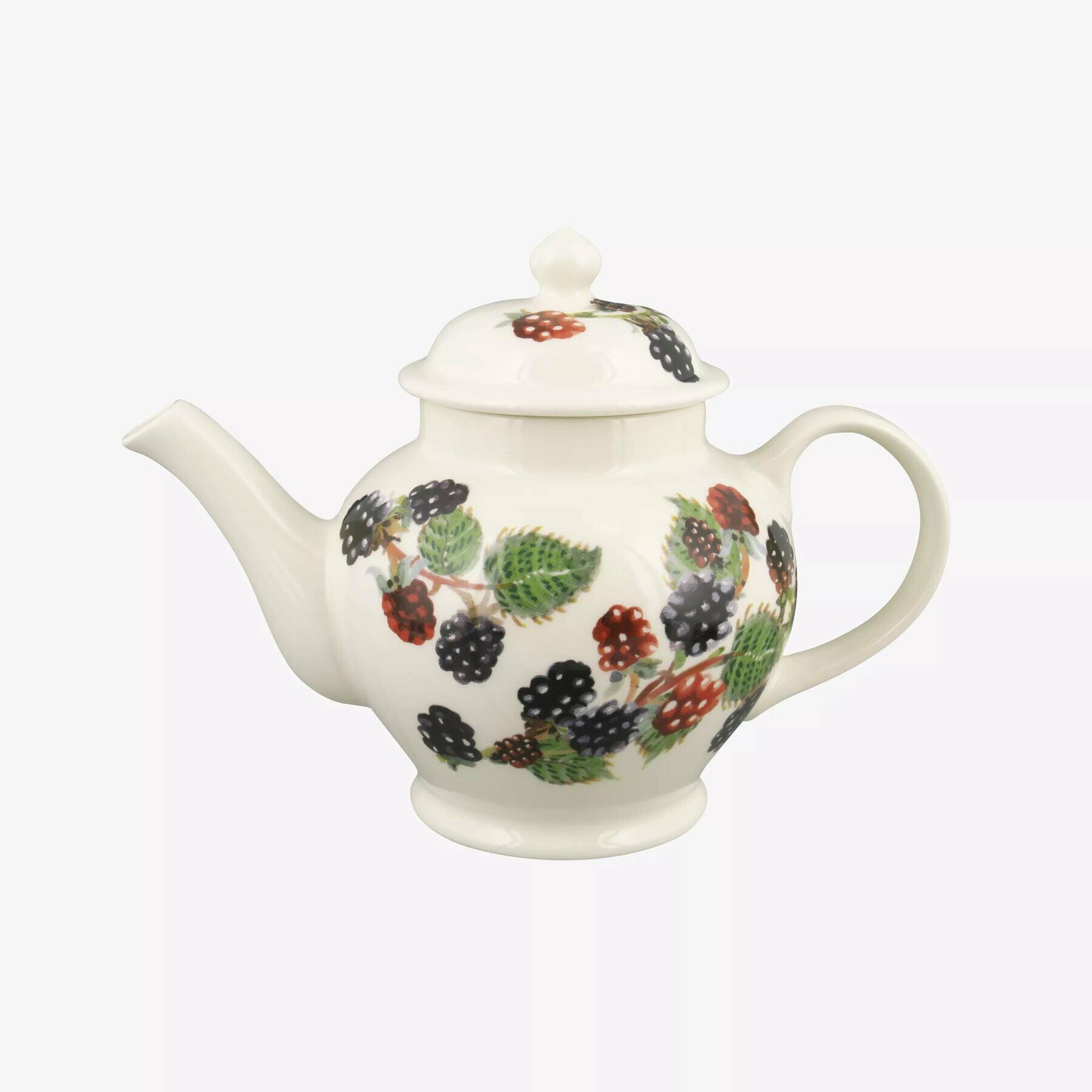 Blackberry 3 Mug Teapot - Unique Handmade & Handpainted English Earthenware Vintage Style Teapots  | Emma Bridgewater
