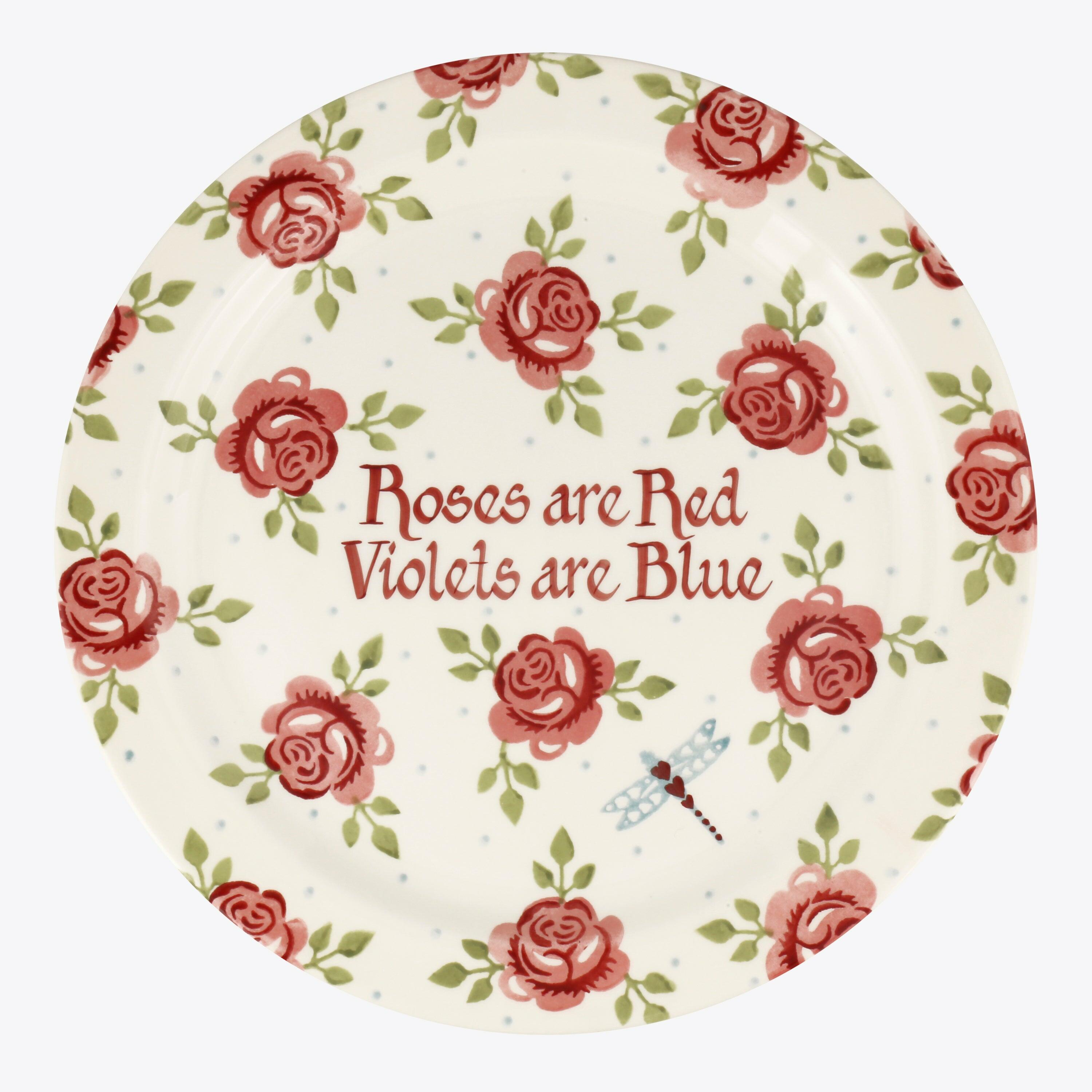 Emma Bridgewater  Personalised Pink Roses Serving Plate  - Customise Your Own Pottery Earthenware