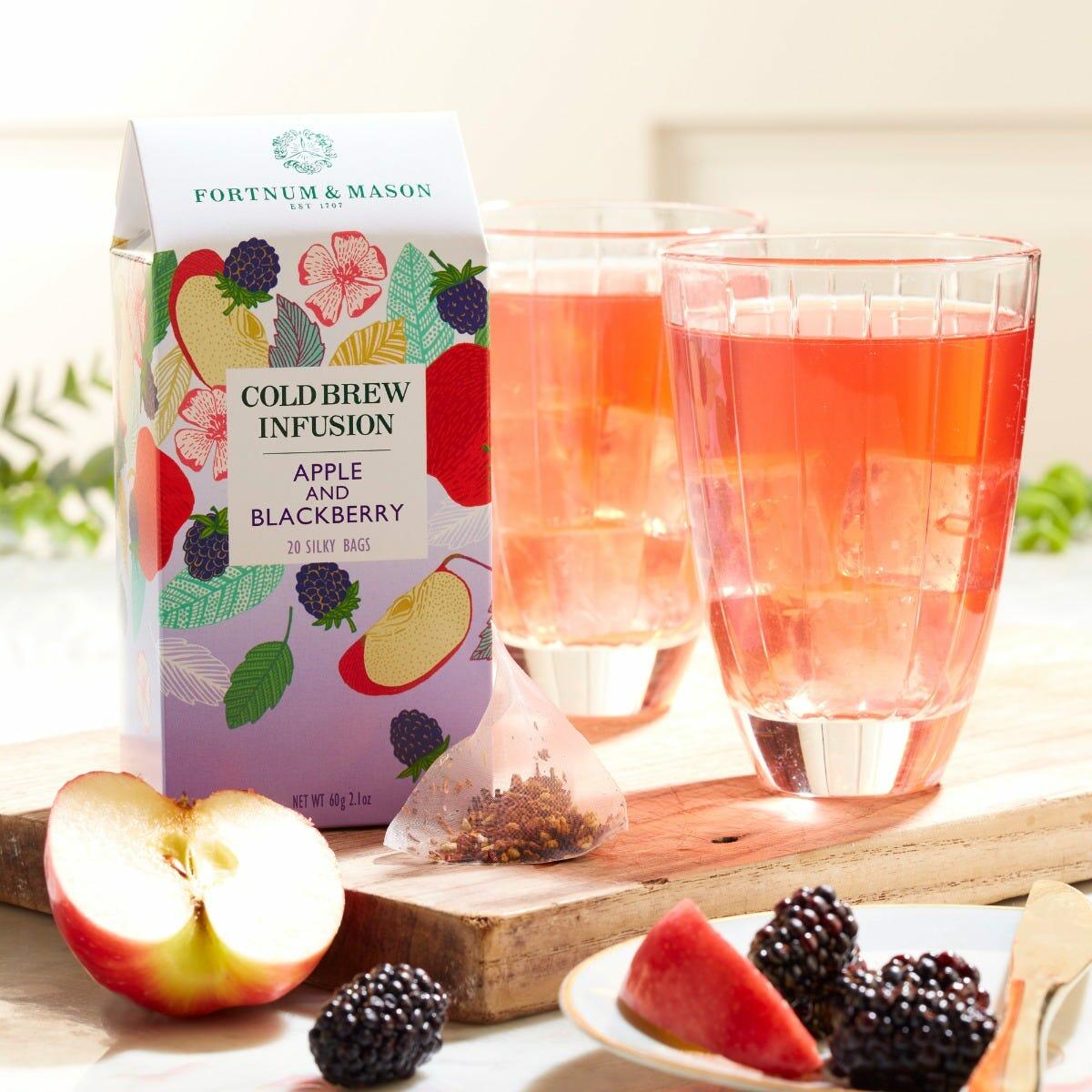Apple & Blackberry Cold Brew Infusion, 20 Silky Tea Bags, 60g, Fortnum & Mason