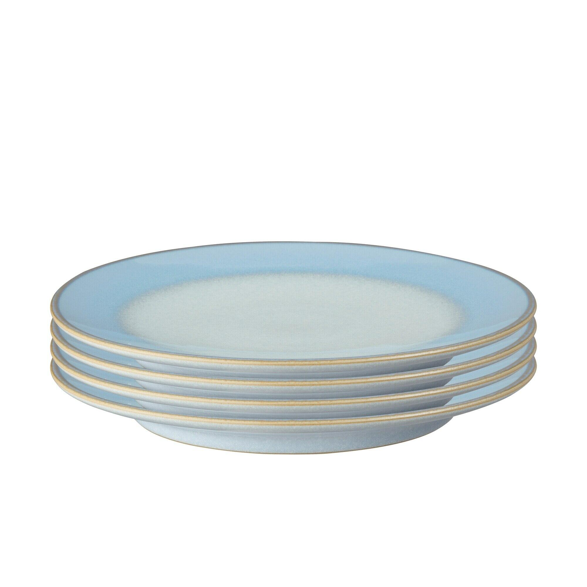 Modus Topaz Blue Set Of 4 Medium Plate Set