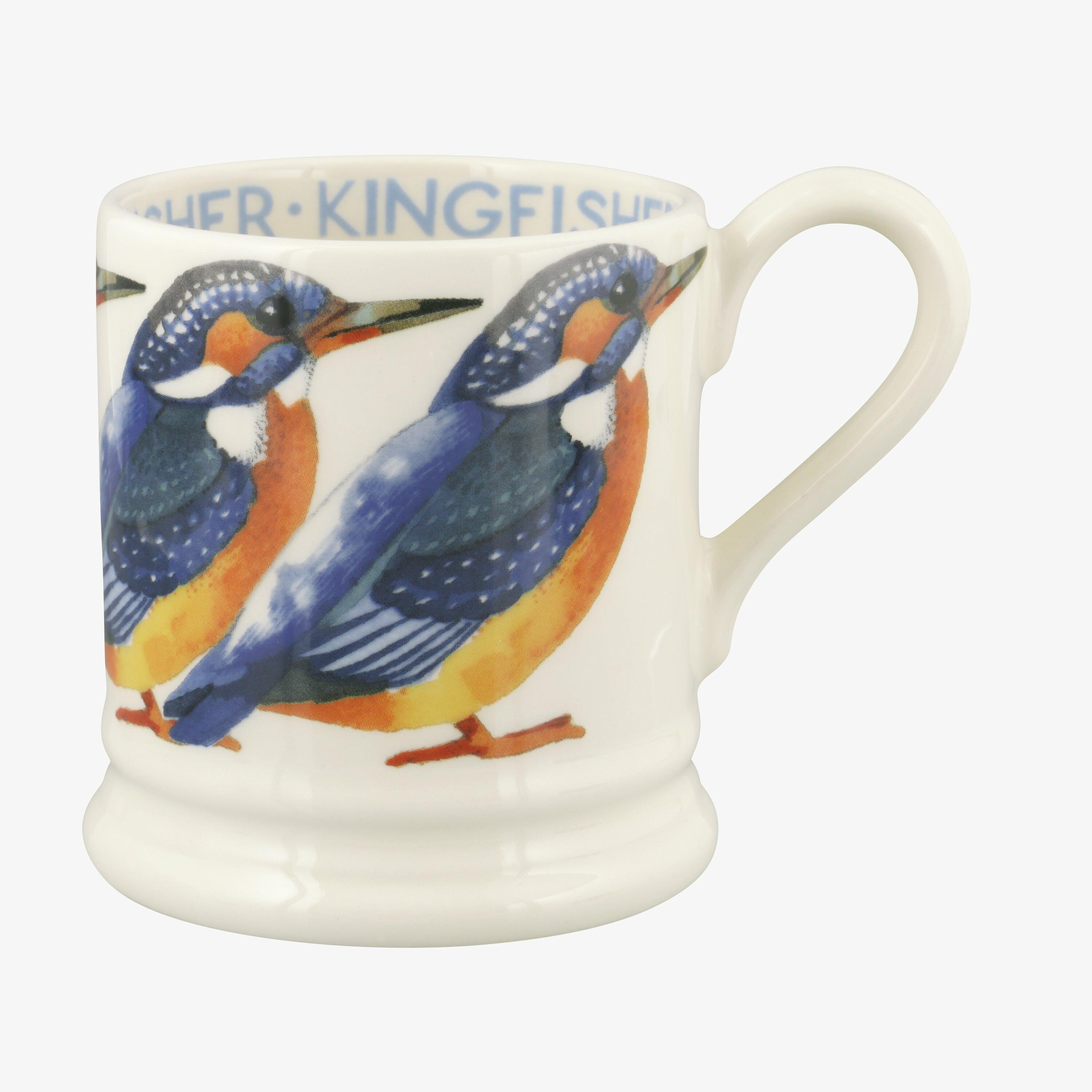 Emma Bridgewater  Kingfisher 1/2 Pint Mug - Unique Handmade & Handpainted English Earthenware Tea/Coffee Mug