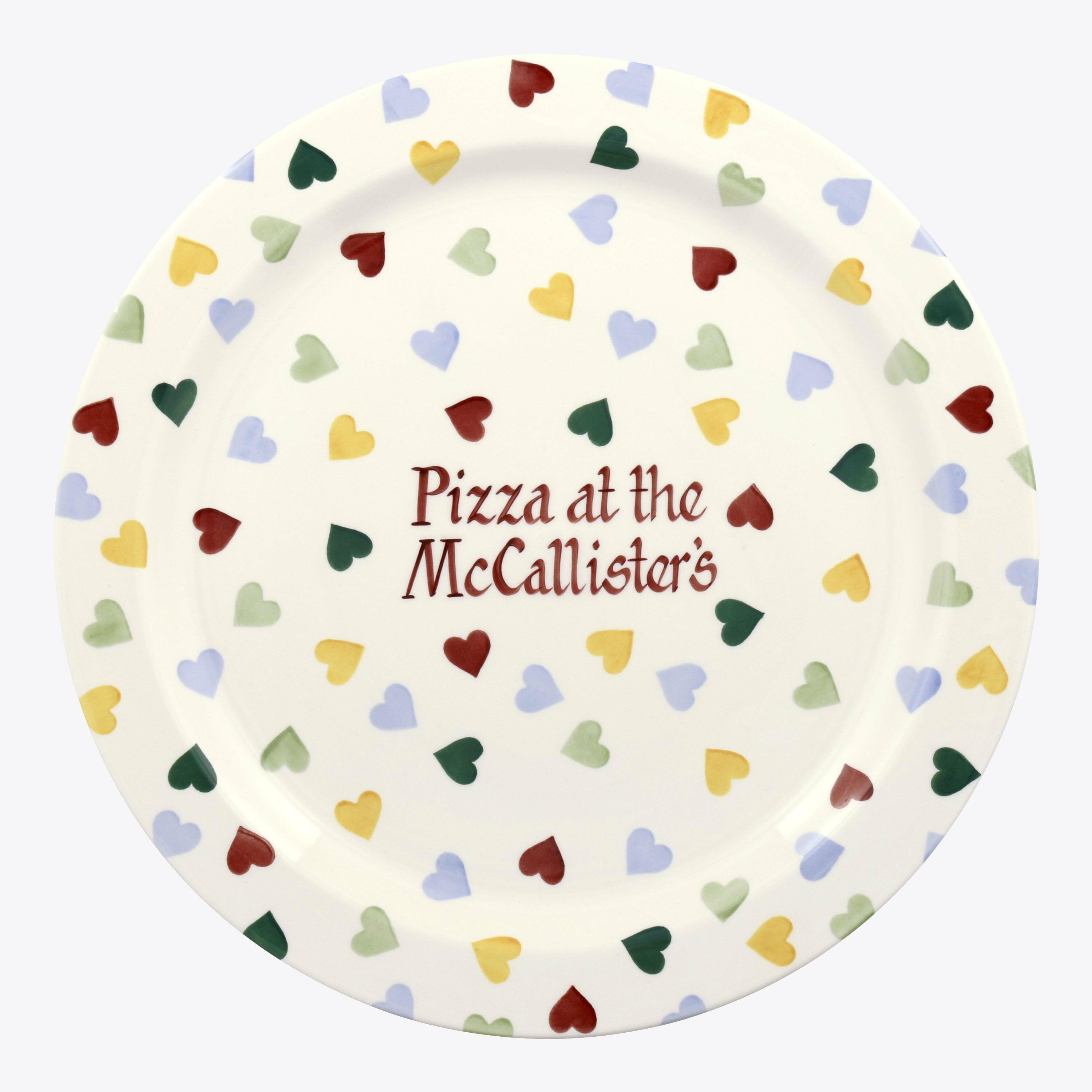 Personalised Polka Hearts Serving Plate  - Customise Your Own Pottery Earthenware  | Emma Bridgewater