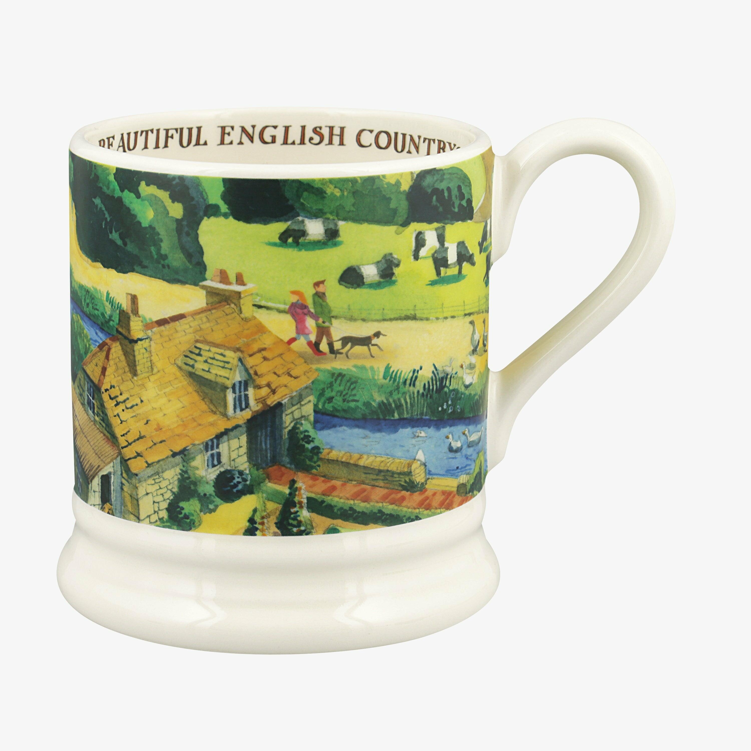 Seconds Landscapes Of Dreams English Countryside 1/2 Pint Mug - Unique Handmade & Handpainted English Earthenware Tea/Coffee Mug  | Emma Bridgewater