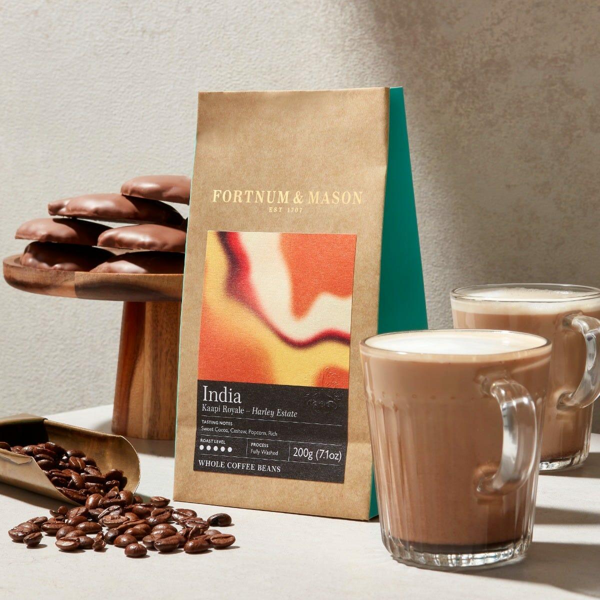 India Harley Estate Coffee Beans, 200g, Fortnum & Mason