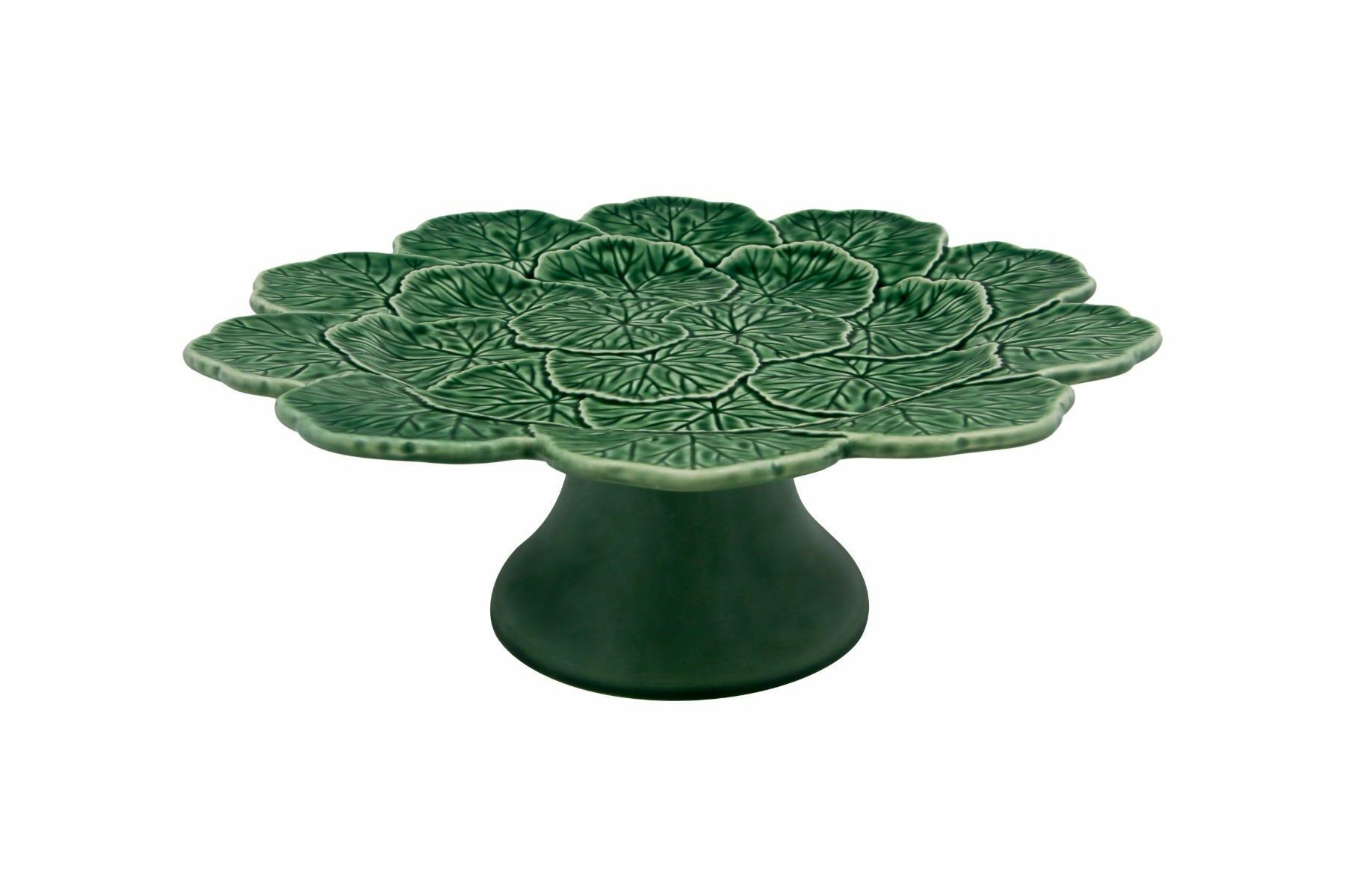 Bordallo Pinheiro Geranium Cake Stand, Fortnum & Mason