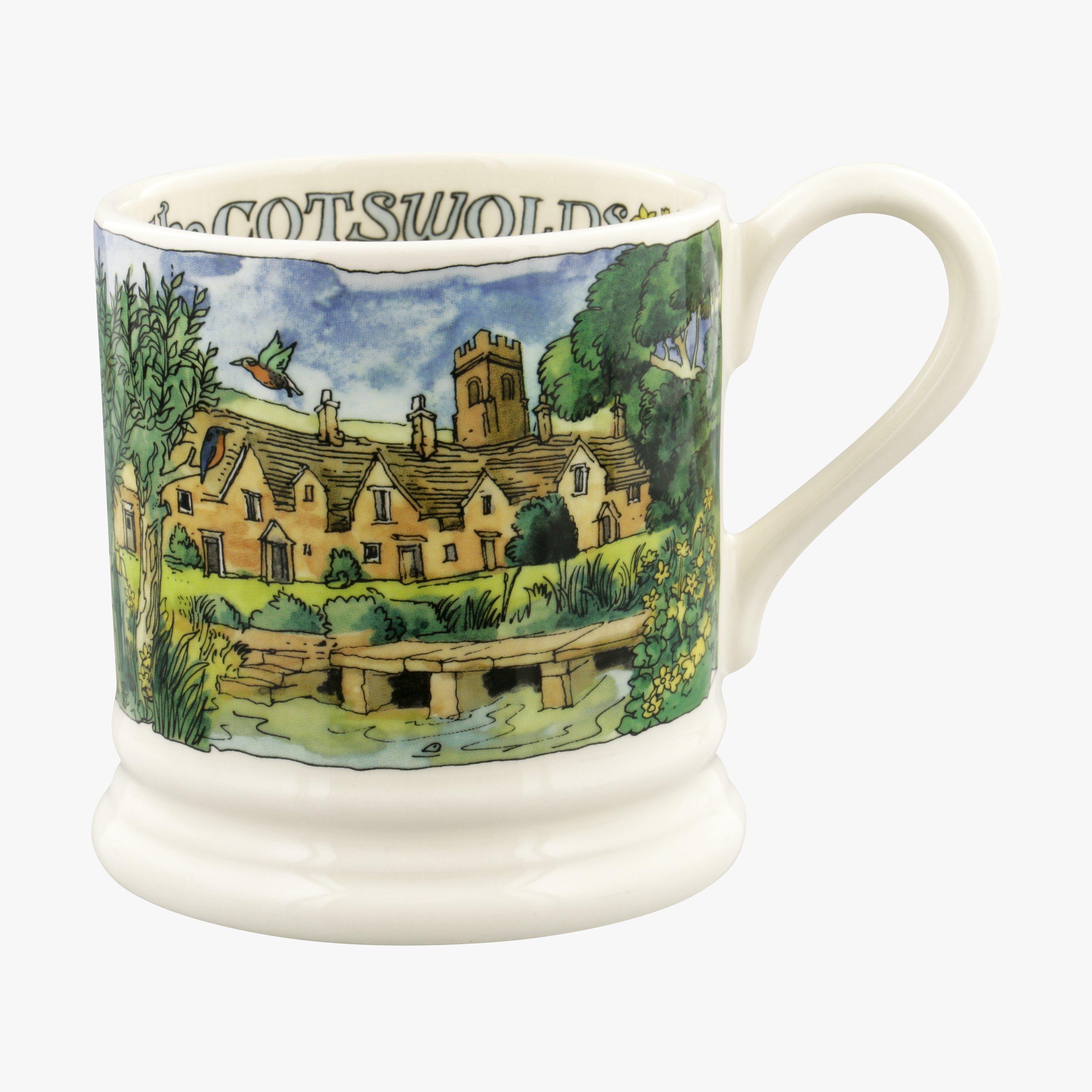 Emma Bridgewater  Landscapes Of Dreams Cotswolds 1/2 Pint Mug - Unique Handmade & Handpainted English Earthenware Tea/Coffee Mug