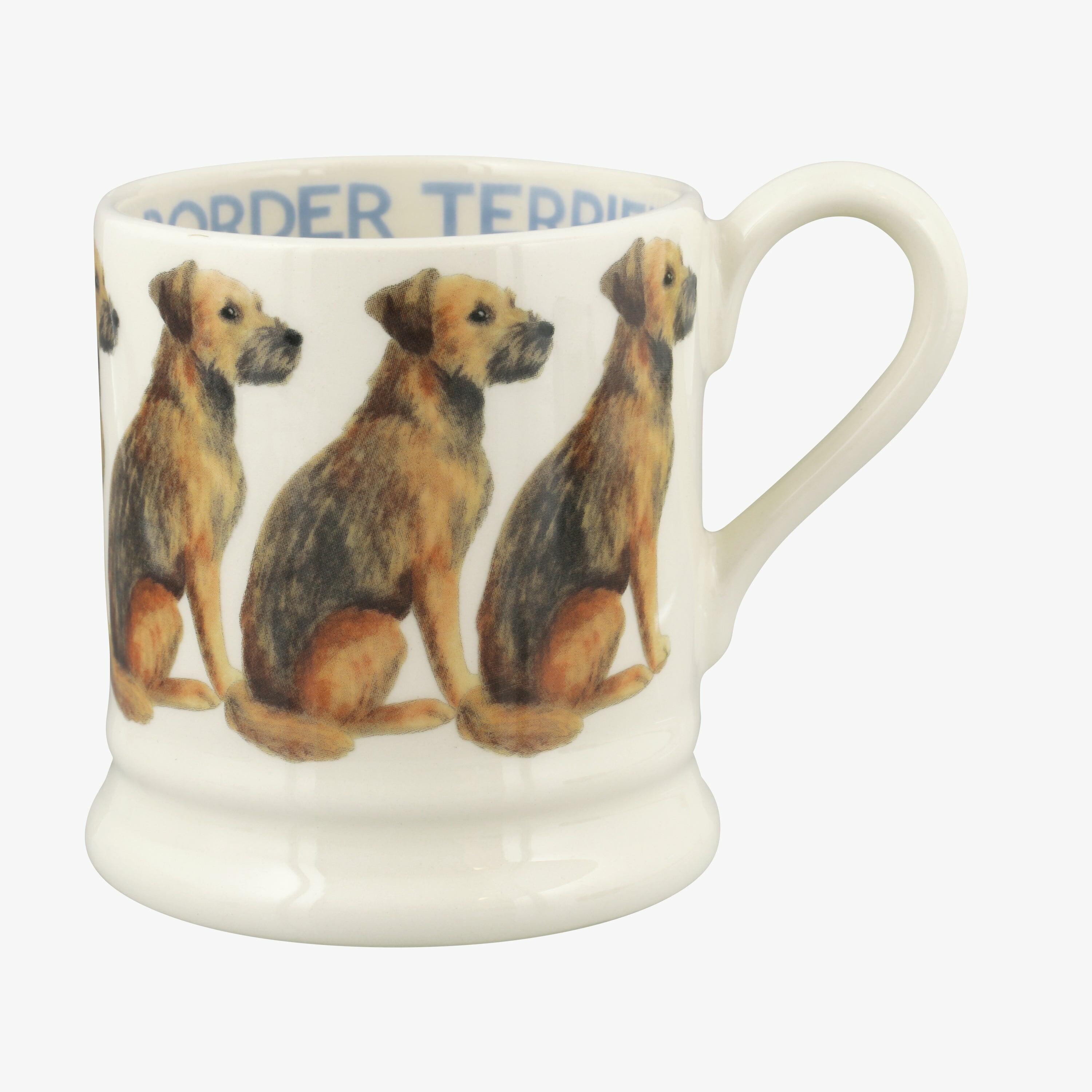 Emma Bridgewater  Seconds Dogs Border Terrier 1/2 Pint Mug - Unique Handmade & Handpainted English Earthenware Tea/Coffee Mug