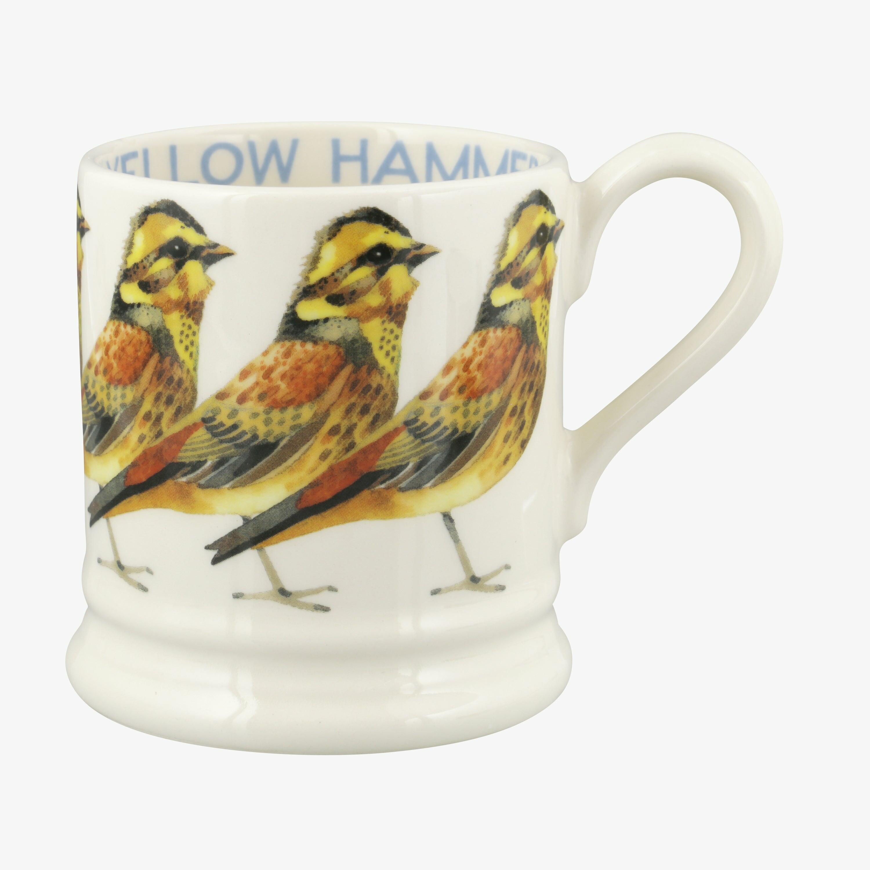 Yellow Hammer 1/2 Pint Mug - Unique Handmade & Handpainted English Earthenware Tea/Coffee Mug  | Emma Bridgewater