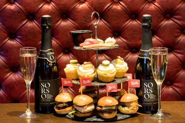 Burger Bites Superior Afternoon Tea with Bottomless Fizz for Two
