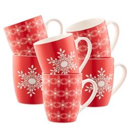 Snowflakes 6 Piece Mug Set