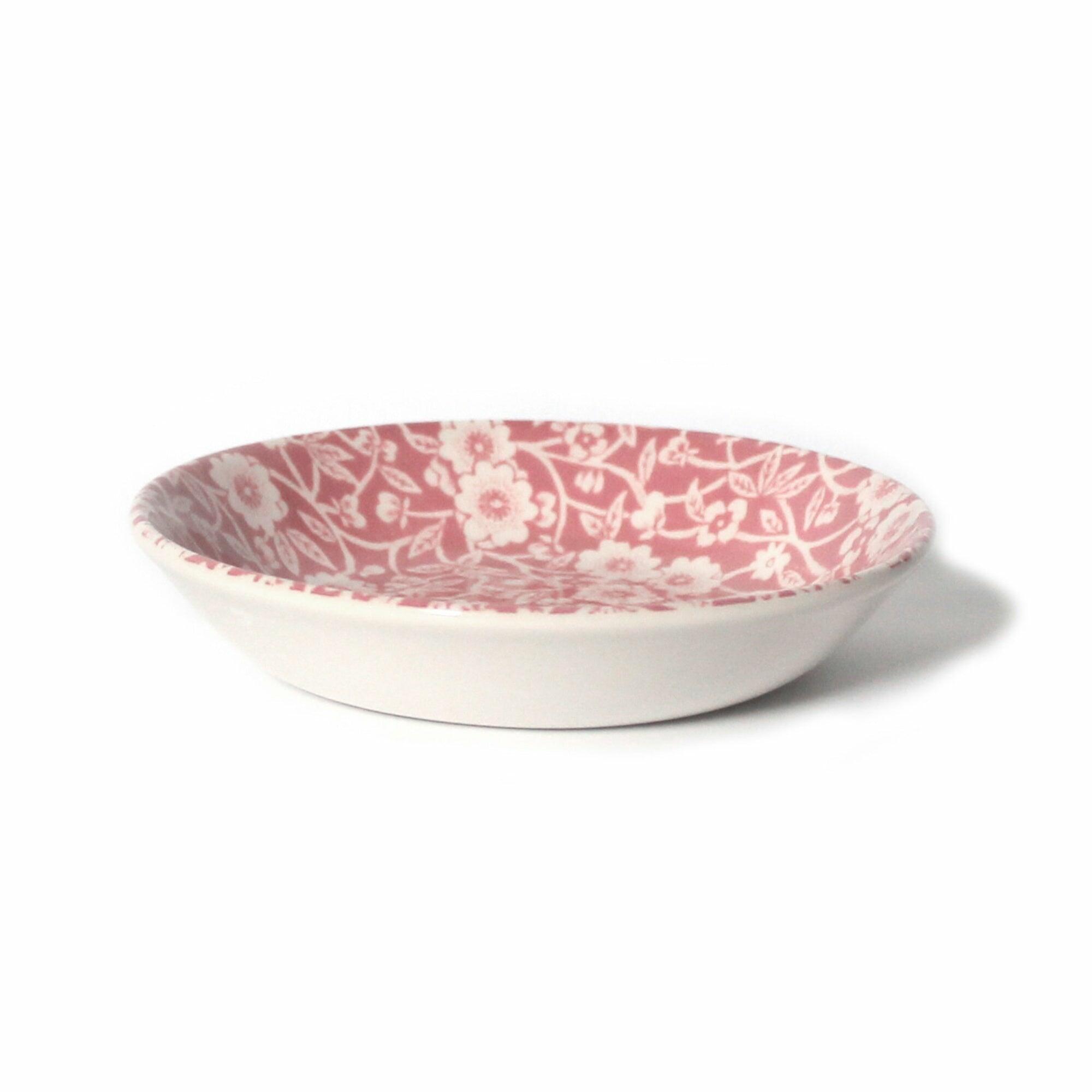 Pink Calico Butter Pat Dish 12cm/4.75" Seconds
