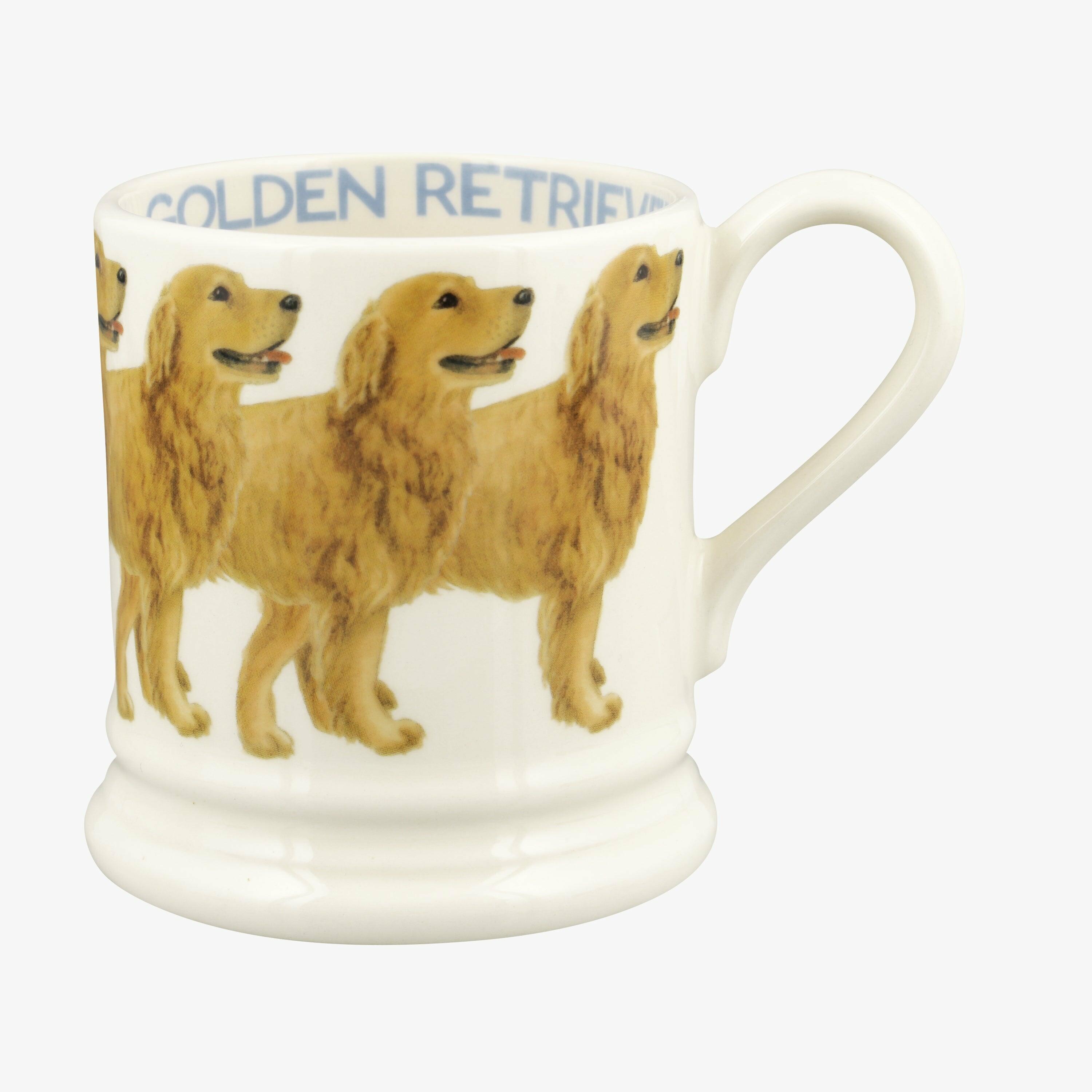 Emma Bridgewater  Seconds Golden Retriever 1/2 Pint Mug - Unique Handmade & Handpainted English Earthenware Tea/Coffee Mug