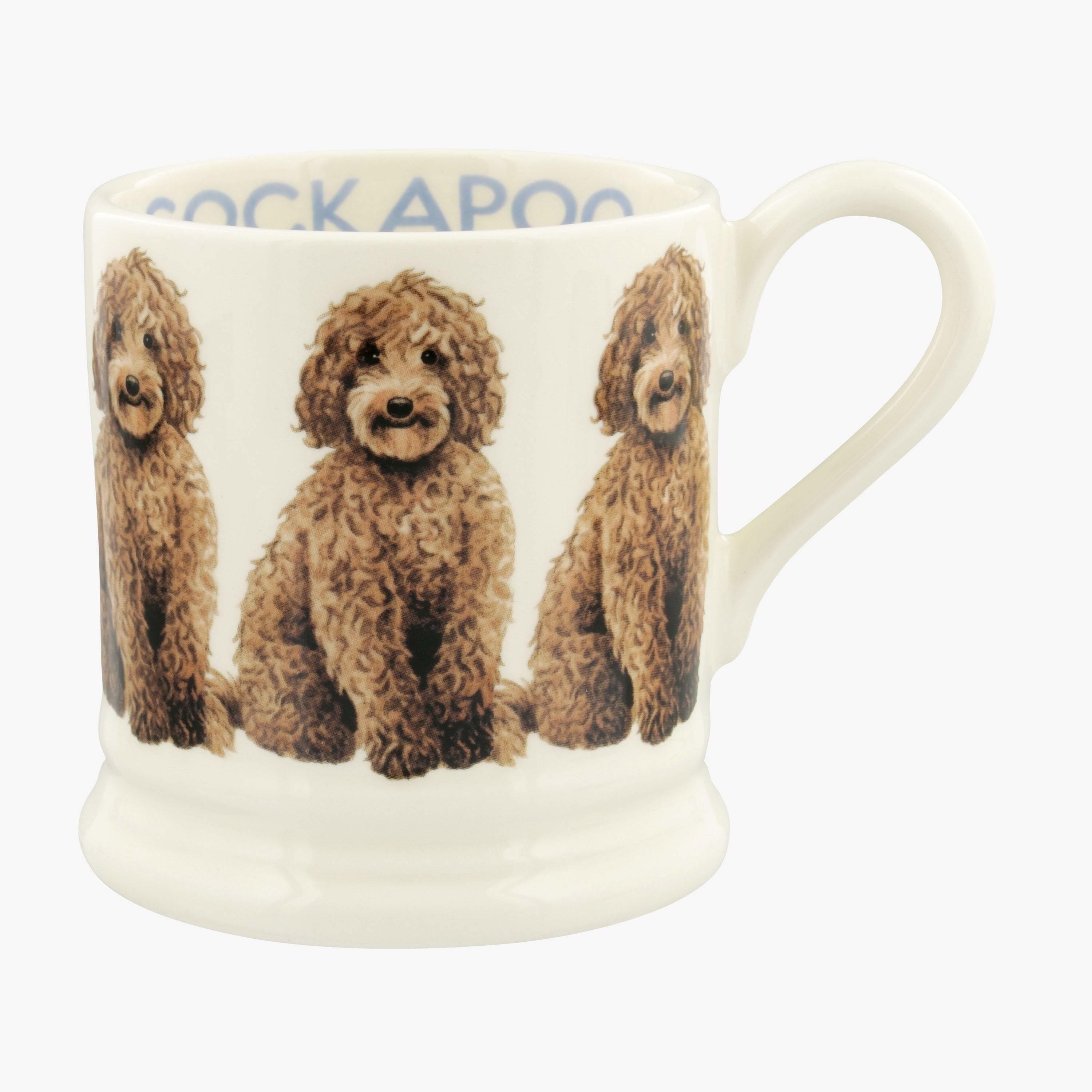Emma Bridgewater  Seconds Dogs Cockapoo 1/2 Pint Mug - Unique Handmade & Handpainted English Earthenware Tea/Coffee Mug