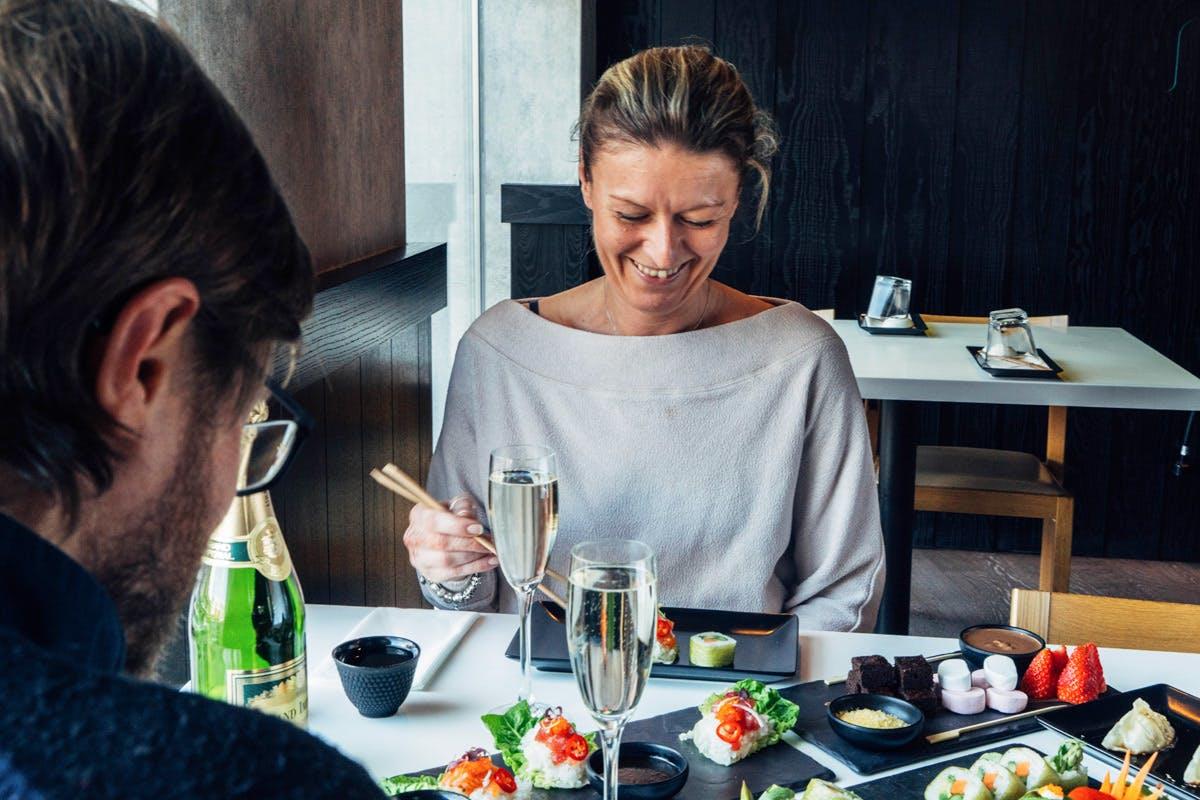 1 Hour Of Bottomless Fizz Sushi And Asian Tapas Afternoon Tea For Two At Inamo, London