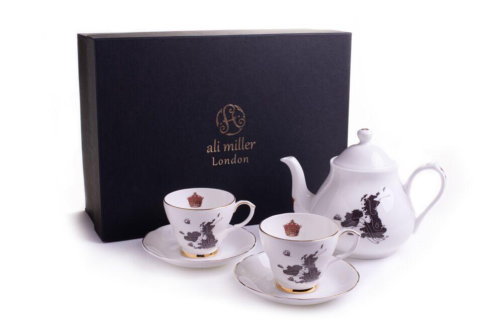 Map Tea for Two Gift Set