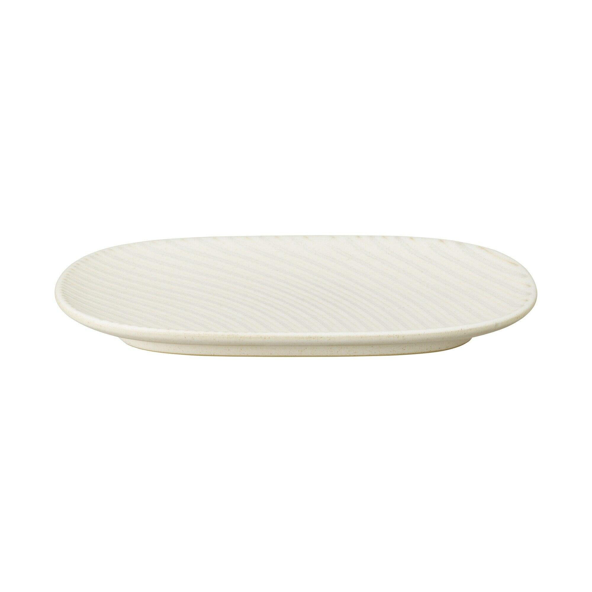 Impression Cream Spiral Medium Oblong Platter