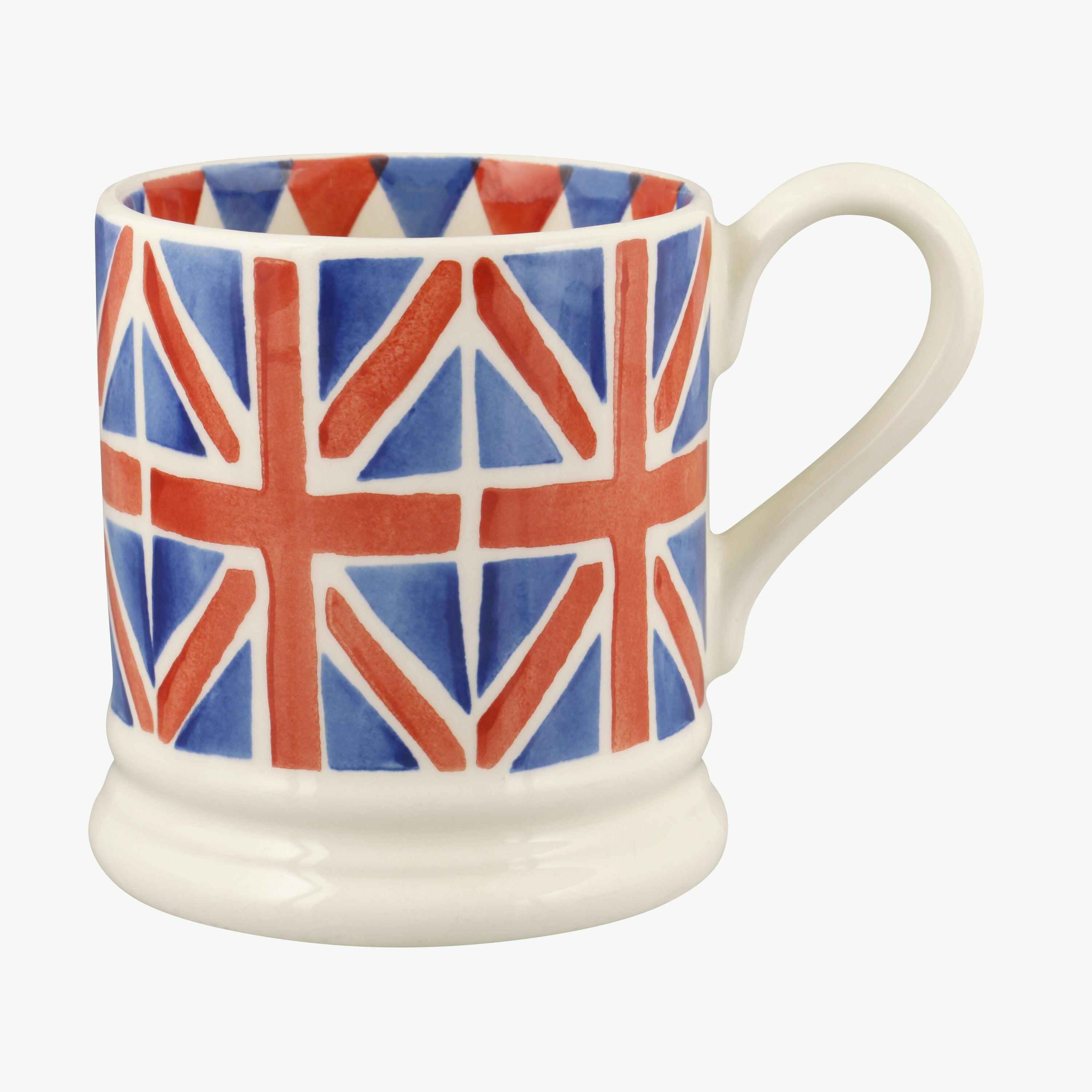 Emma Bridgewater  Union Jack 1/2 Pint Mug - Unique Handmade & Handpainted English Earthenware Tea/Coffee Mug