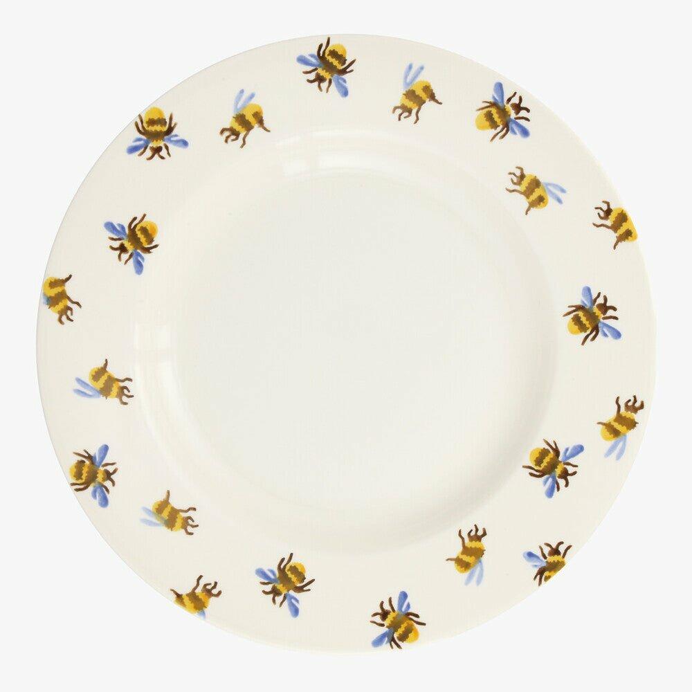 Emma Bridgewater  Seconds Bumblebee 10 1/2 Inch Plate - Unique Handmade & Handpainted English Earthenware British-Made Pottery Plates