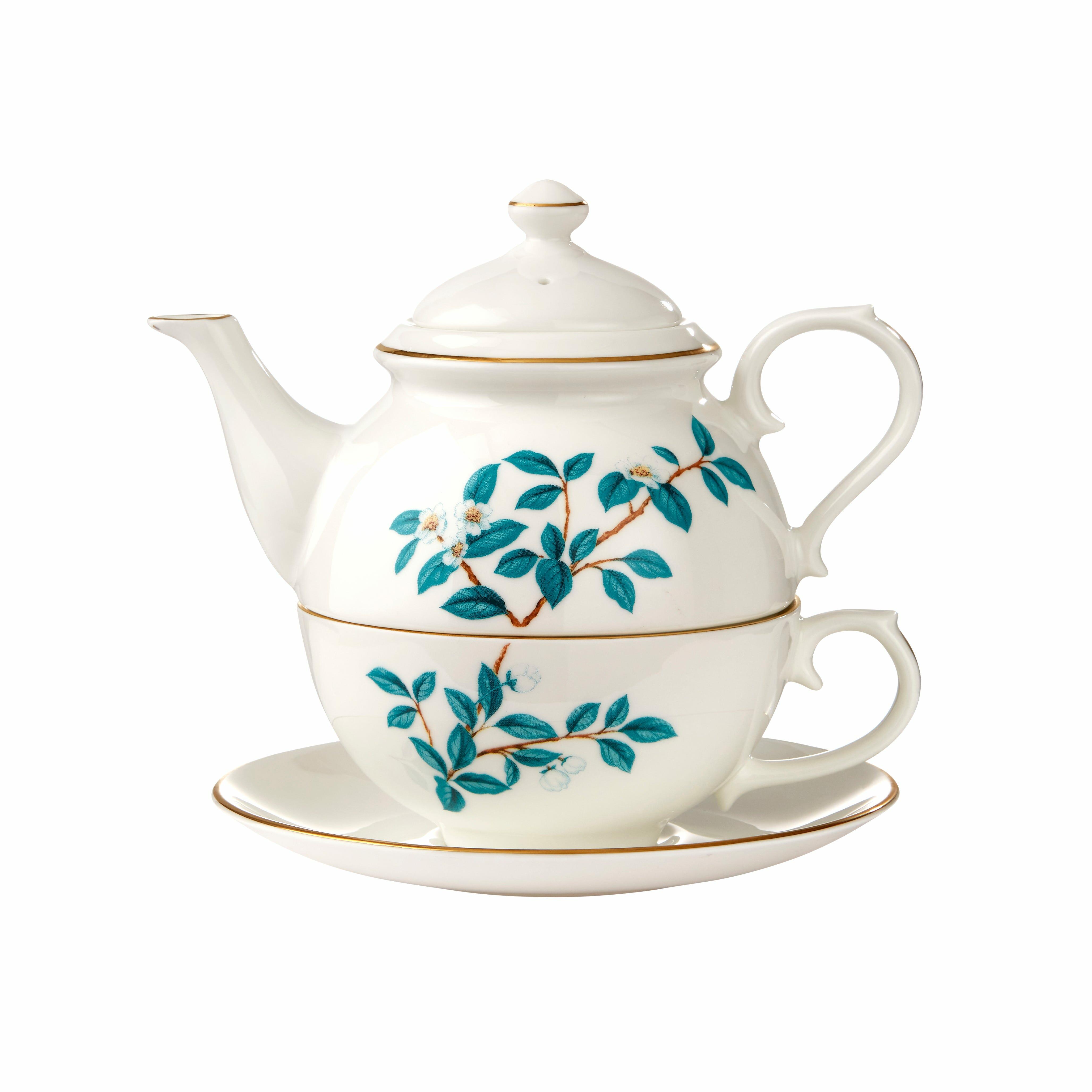 Camellia Tea for One Teapot in White, Fortnum & Mason