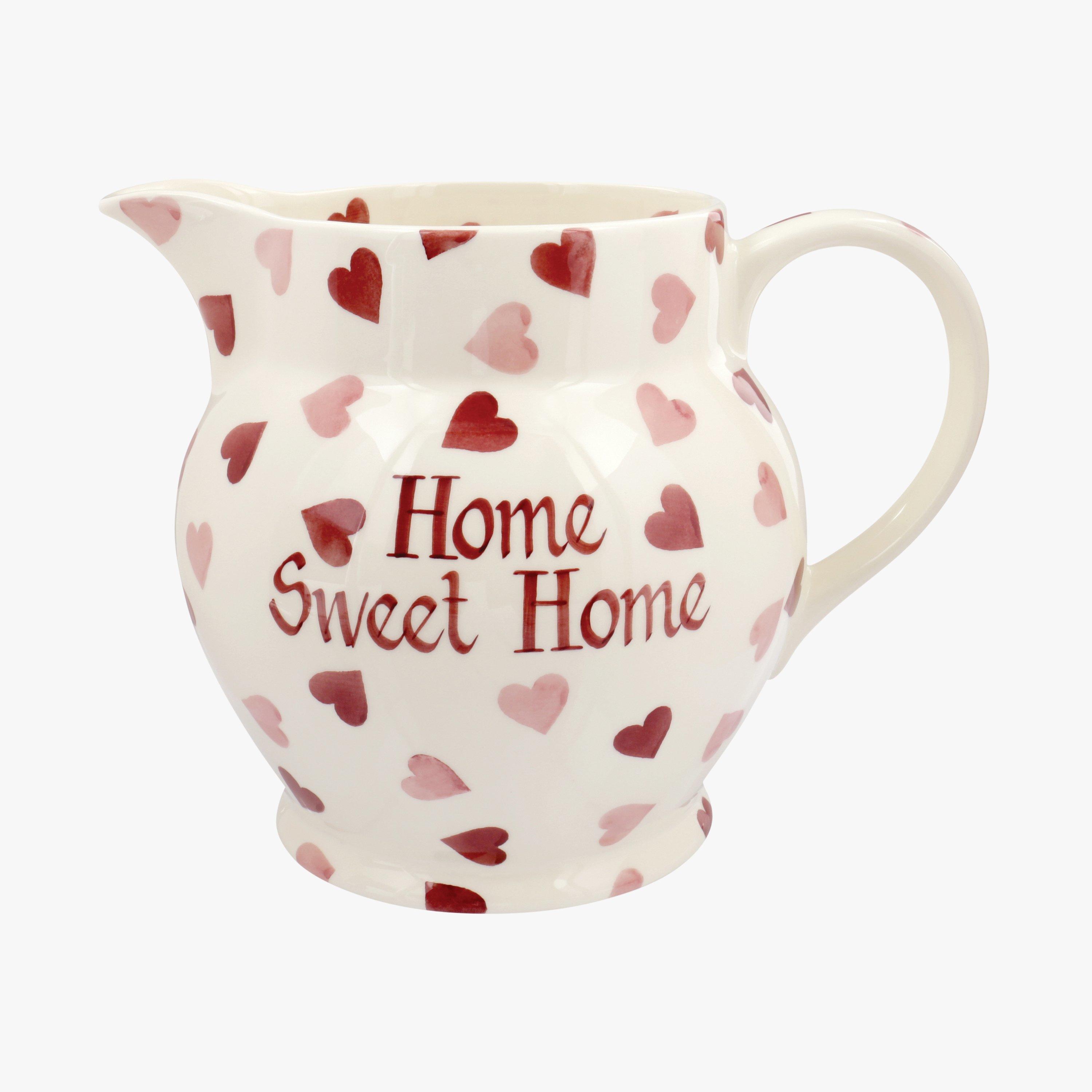 Emma Bridgewater  Personalised Pink Hearts 3 Pint Jug  - Customise Your Own Pottery Earthenware