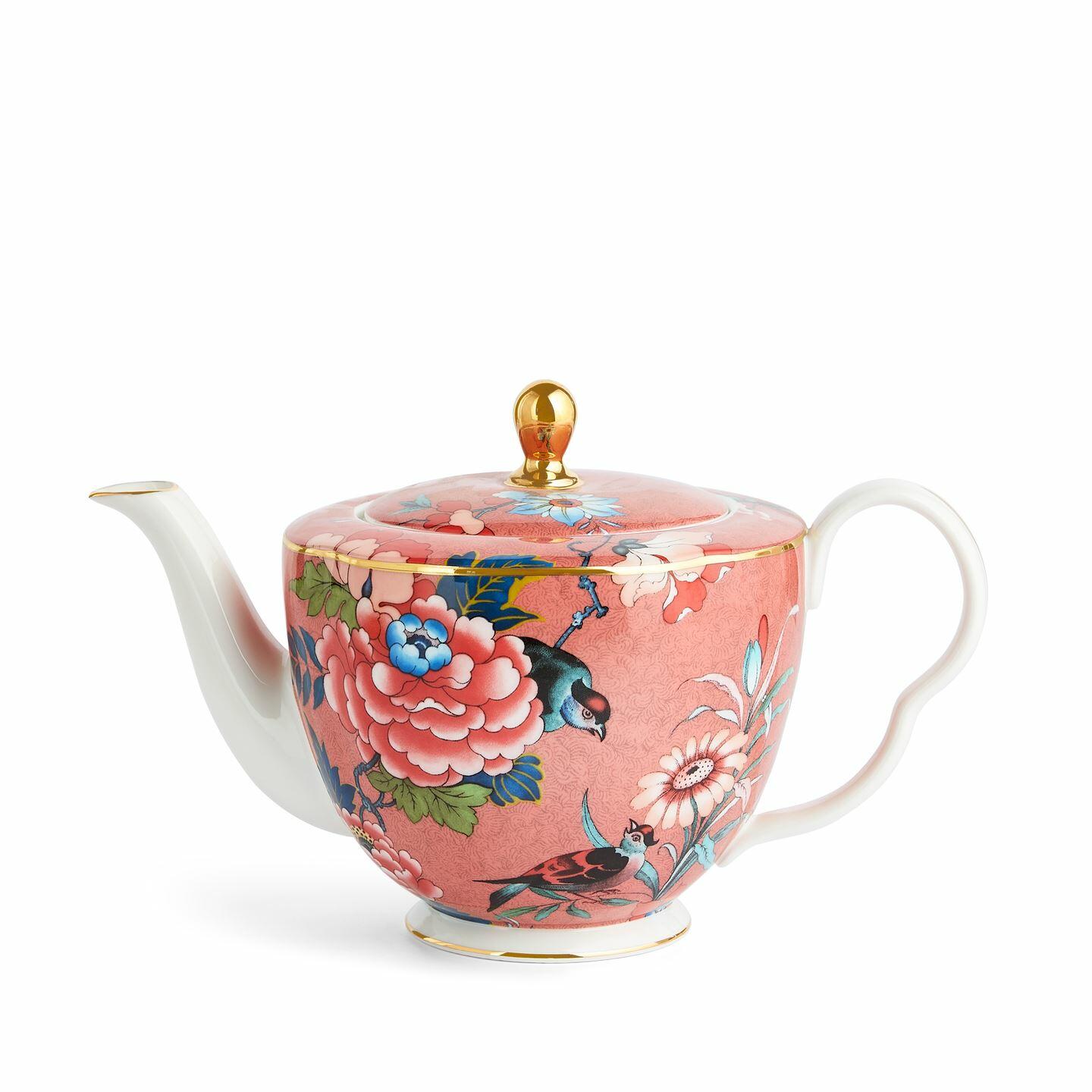 Wedgwood Paeonia Blush Coral Teapot